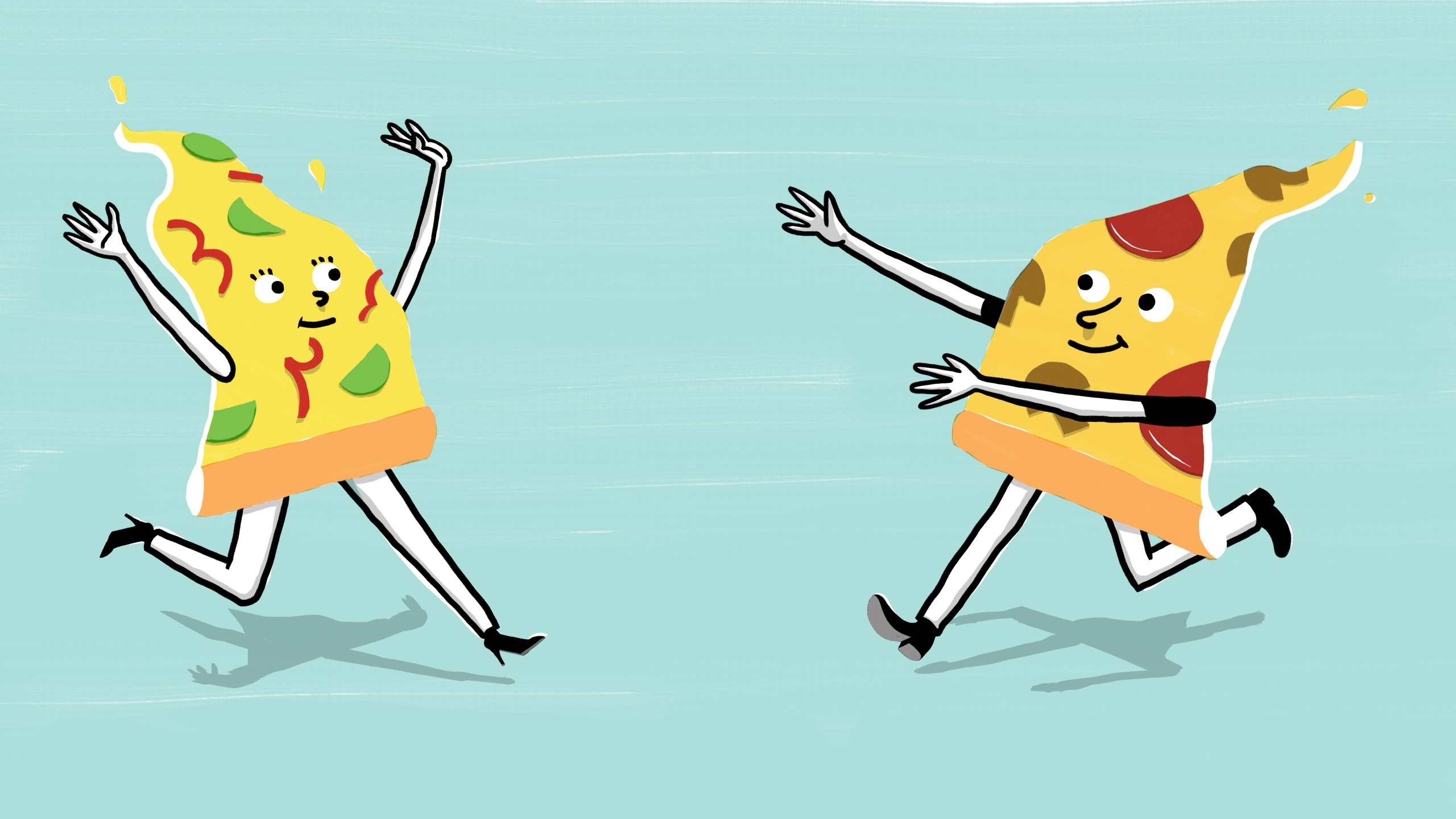 趣味 奔跑的比萨