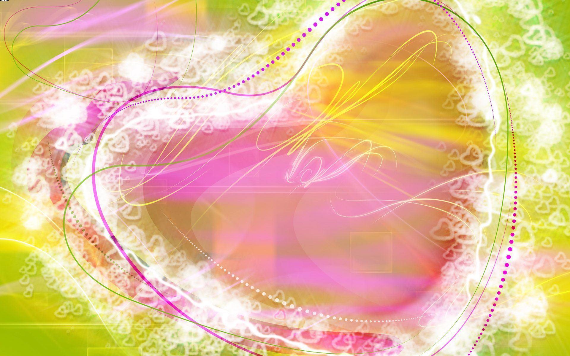 爱情 爱心 彩虹爱心 美丽 宽屏