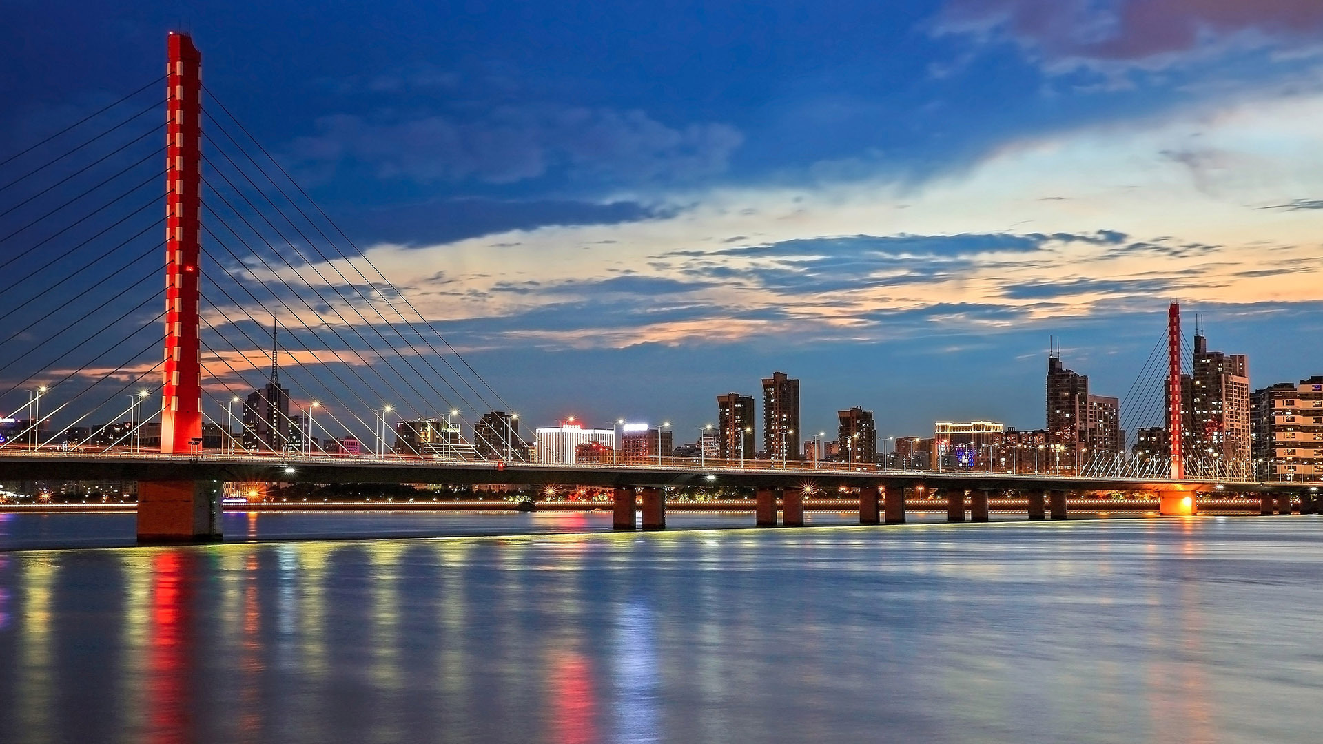 城市夜景   钱塘江  夜晚  风景  建筑