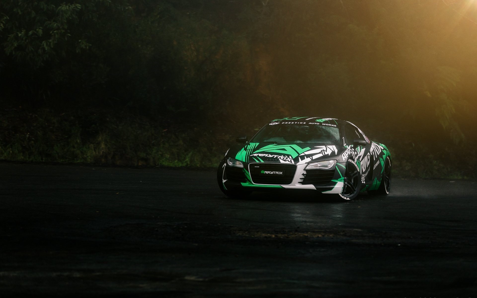 奥迪 R8 超级跑车 车身涂鸦