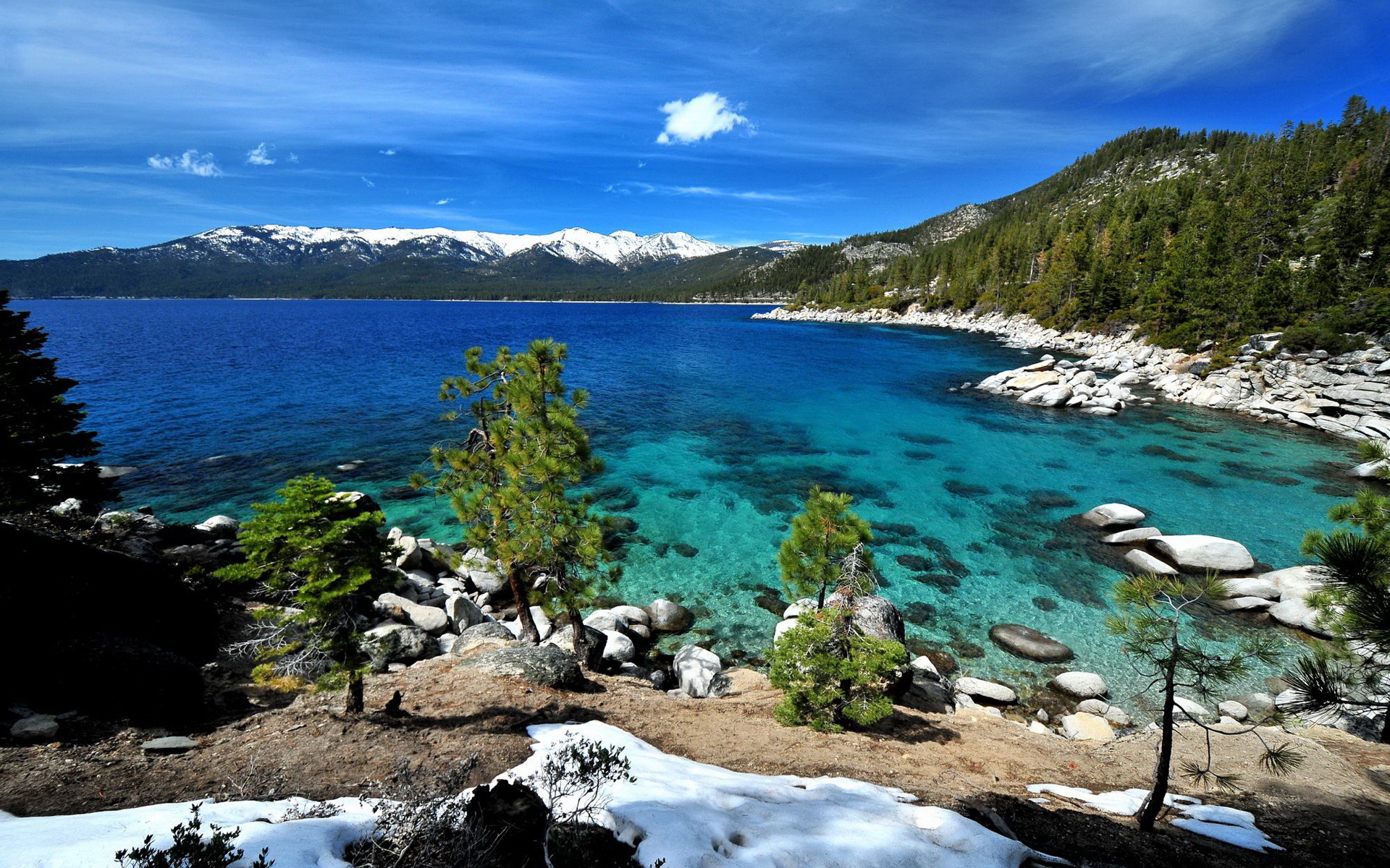 美国 太浩湖 Lake Tahoe 塔霍湖 风景 宽屏