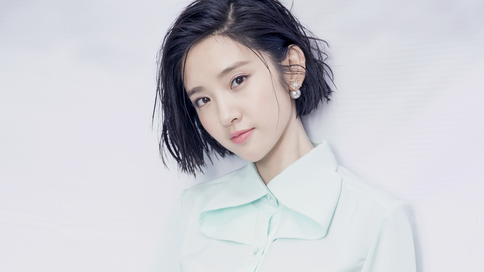 清纯 短发 唐艺昕