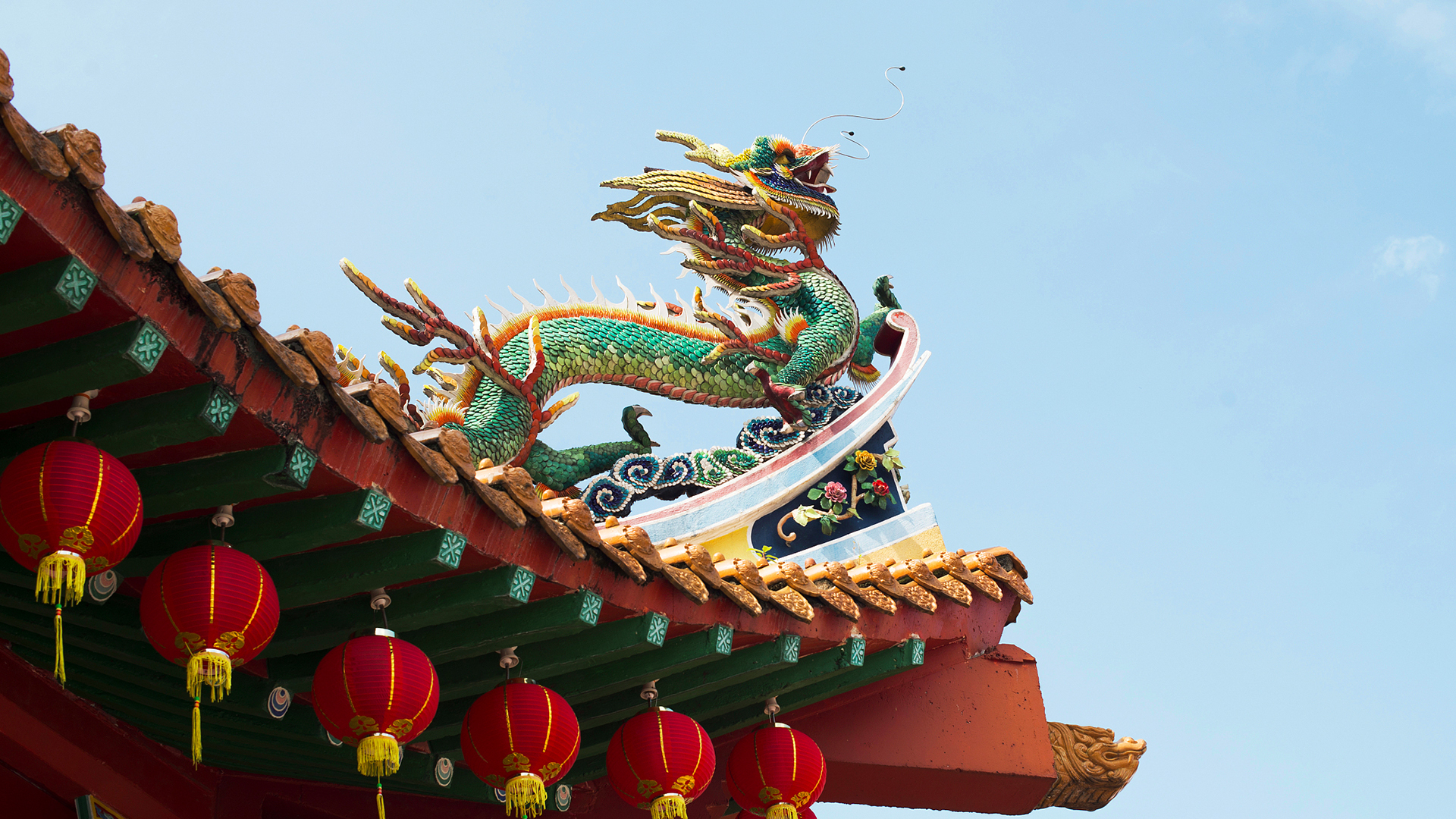 风景大片 故宫 龙