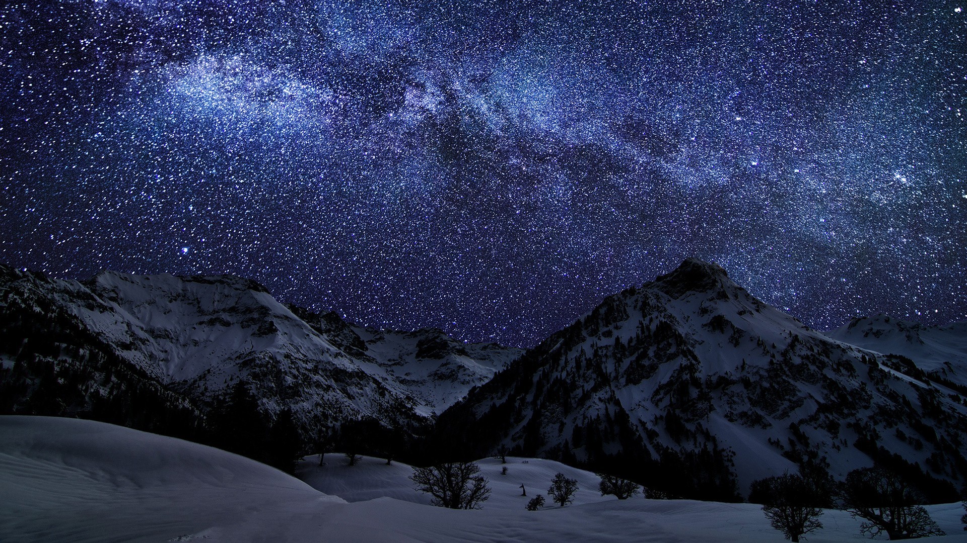 风景 自然风光 山峰 山川 奇幻 星空 繁星