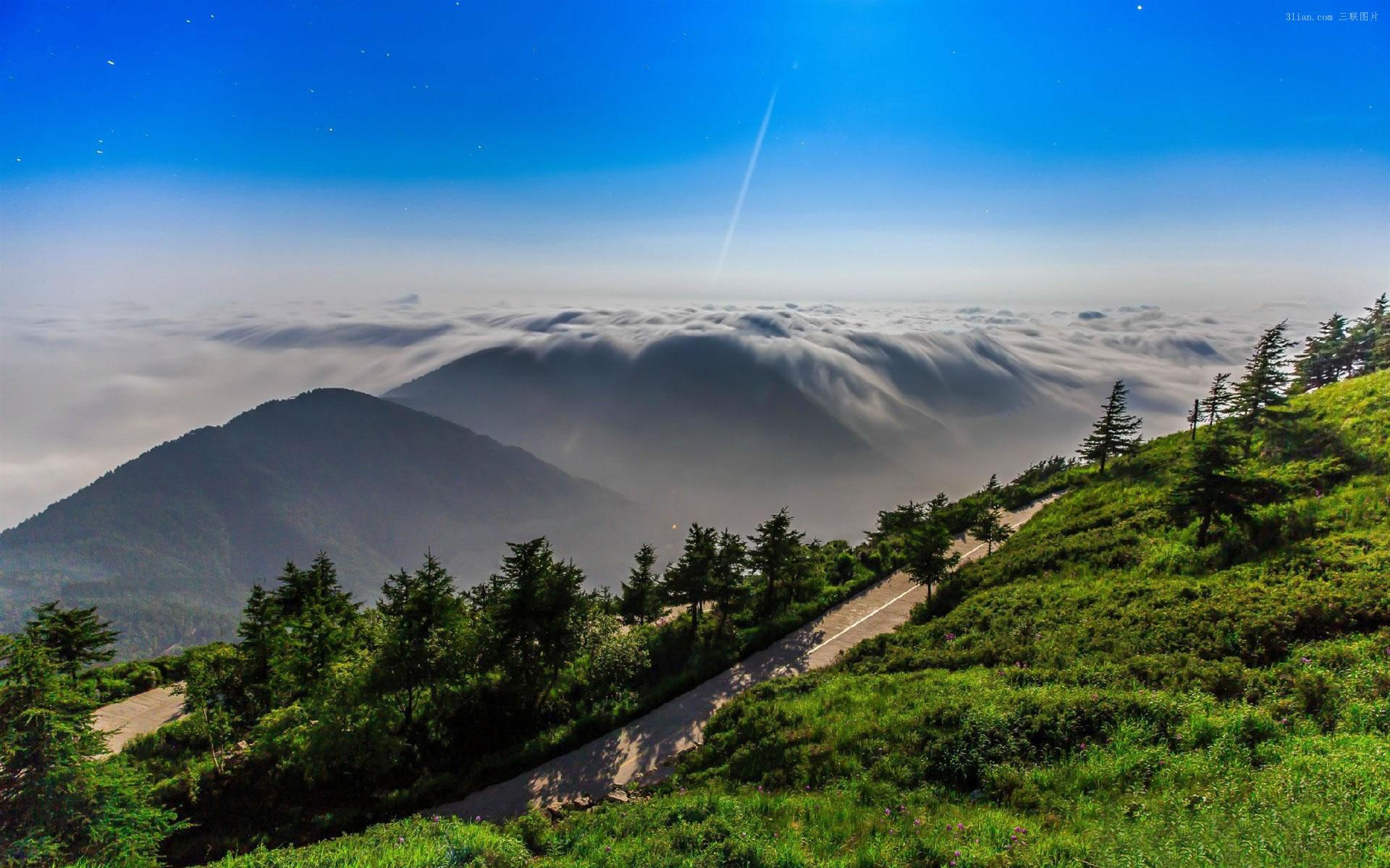 风景 自然风景 云海 蓝天 壮阔