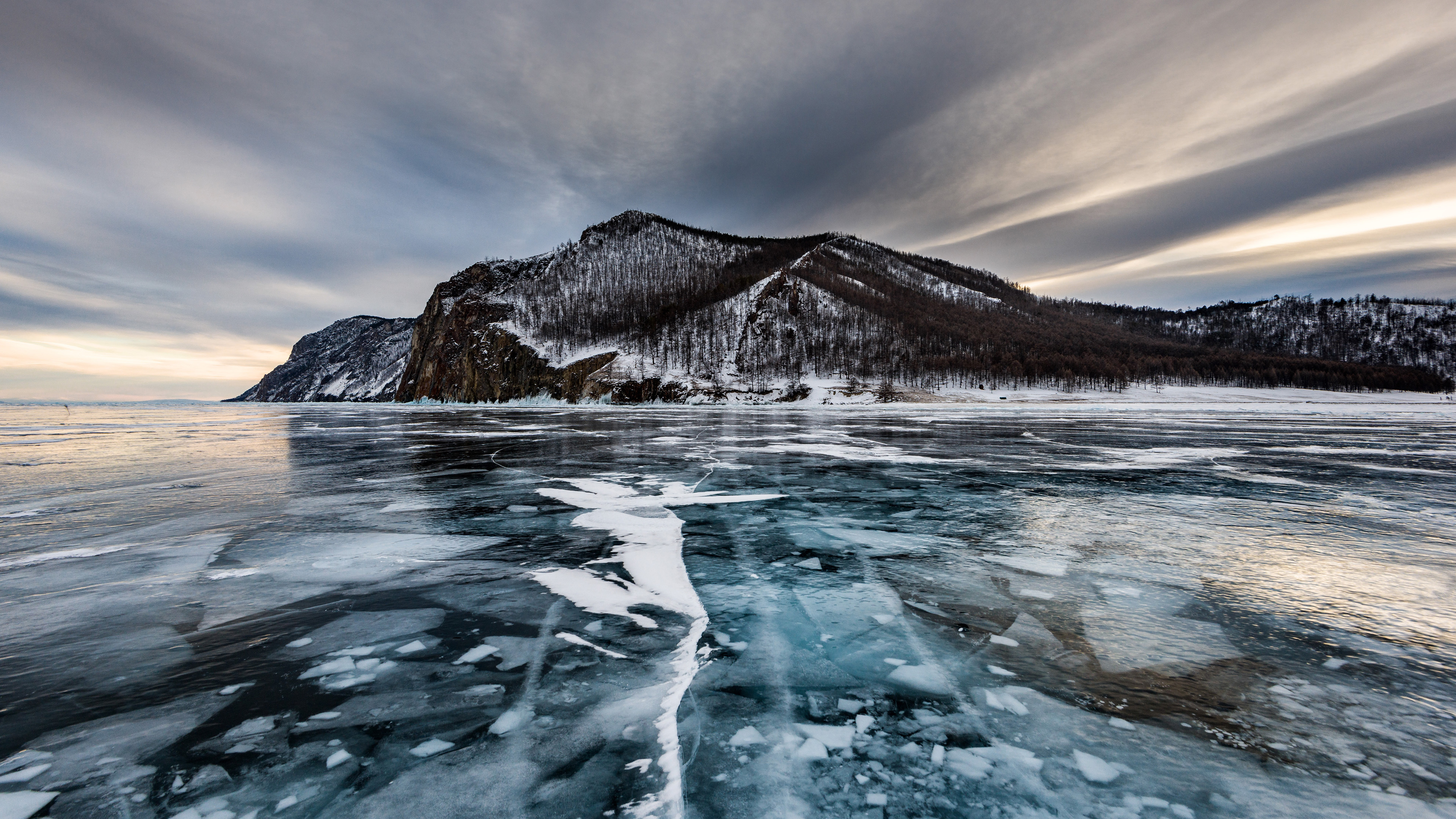 4K 风景 冰面