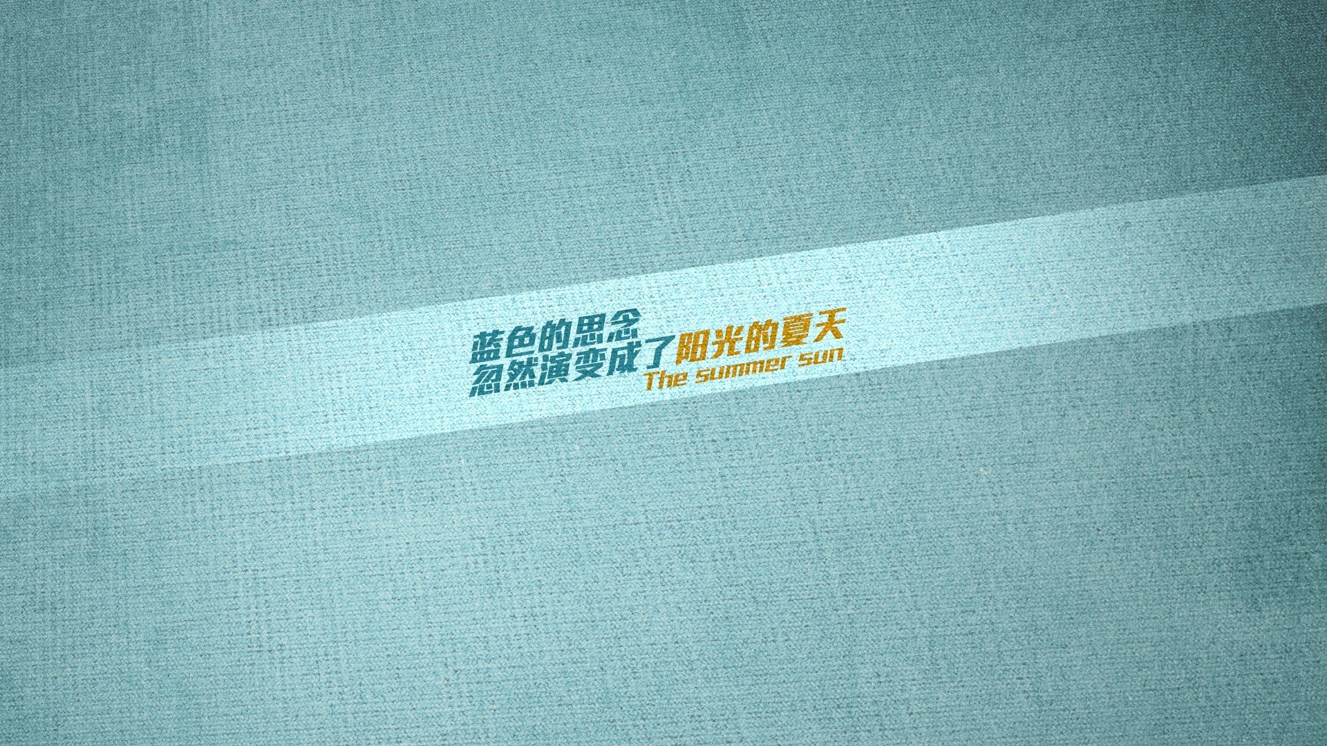 文字控  阳光的夏天