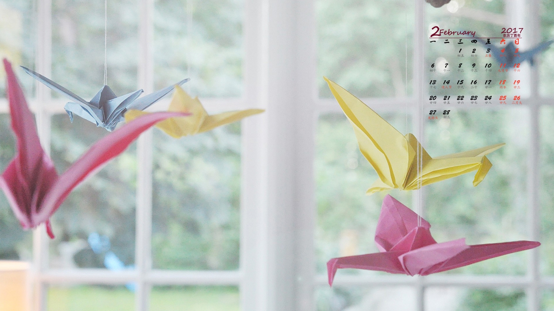 2017年2月 小清新 千纸鹤