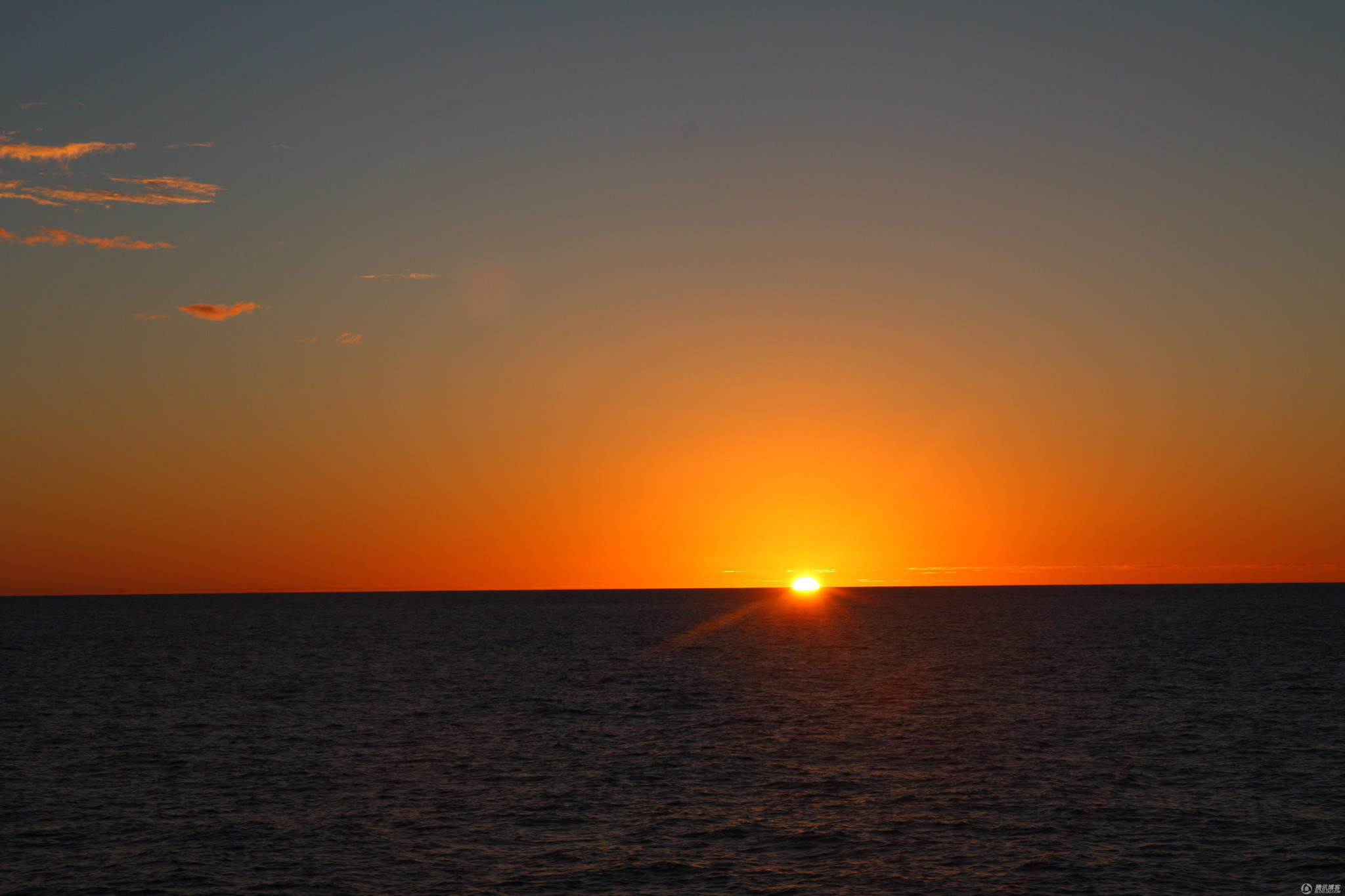落日余晖 大海 夕阳