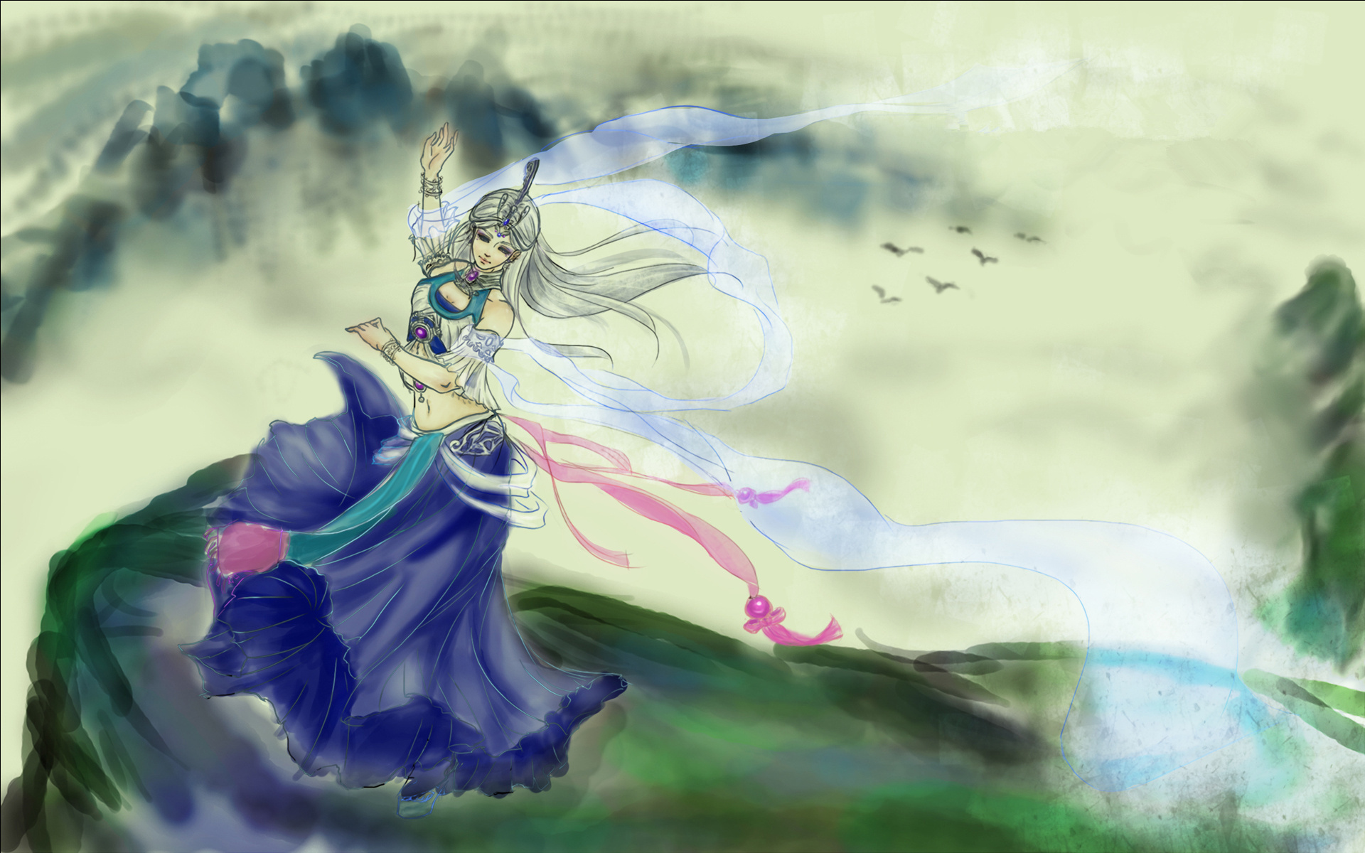 秦时明月 奇幻 水墨风 雪女 雪姬 墨家 动漫