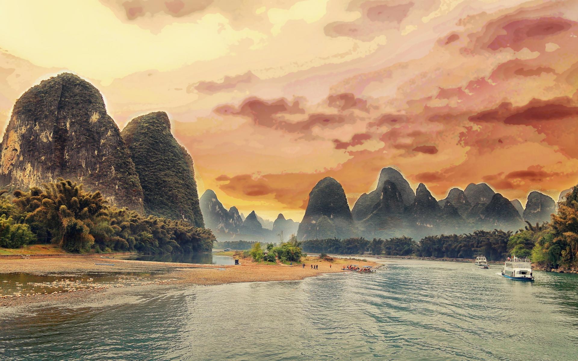 旅游胜地 广西桂林漓江