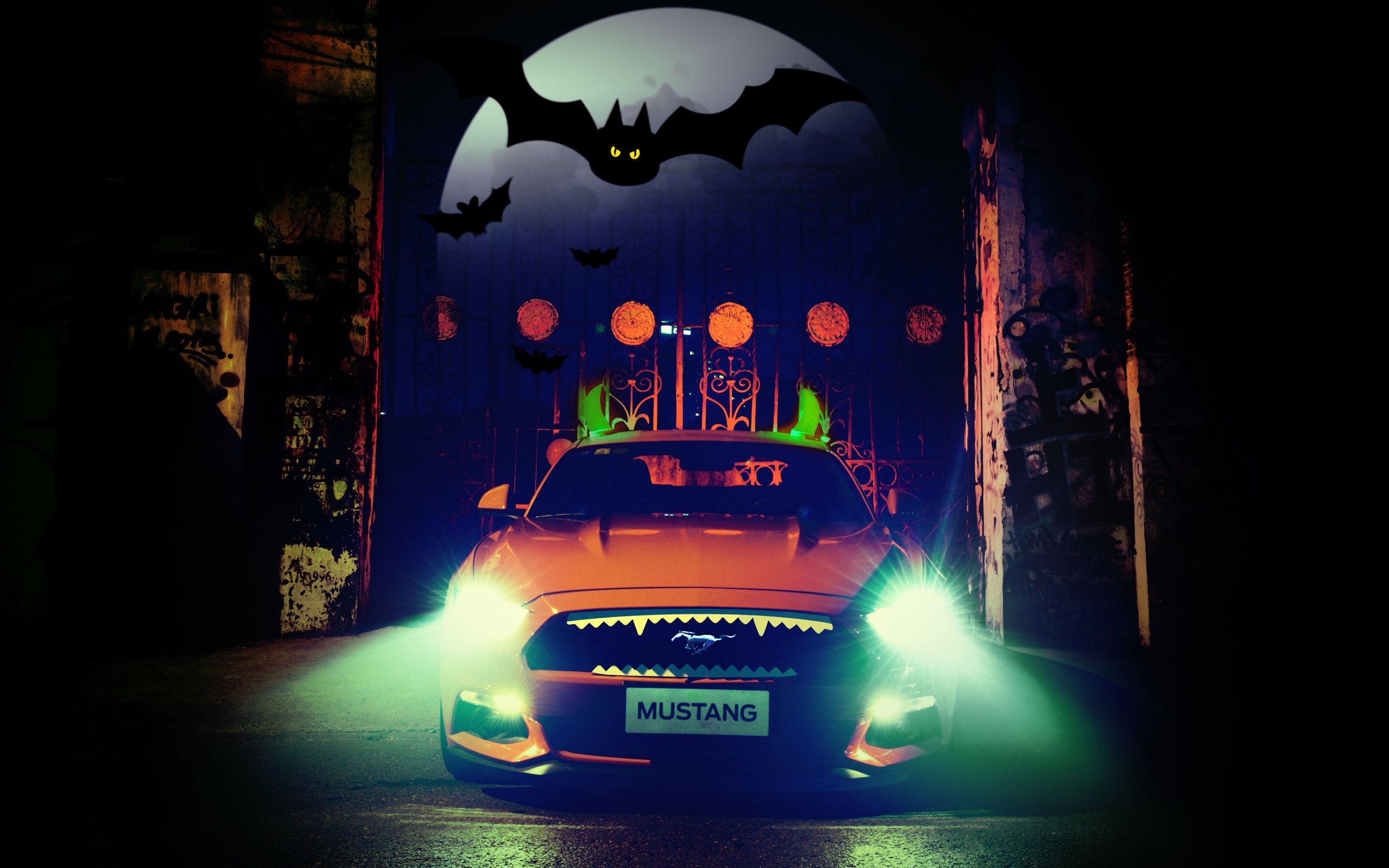 福特 野马 Mustang 万圣节 改装 宽屏