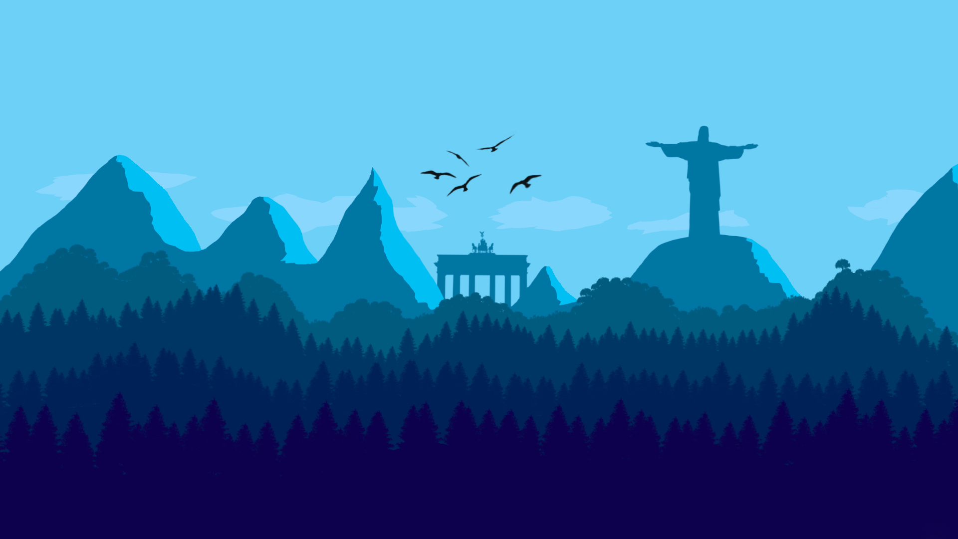 简约 时尚 矢量 风景