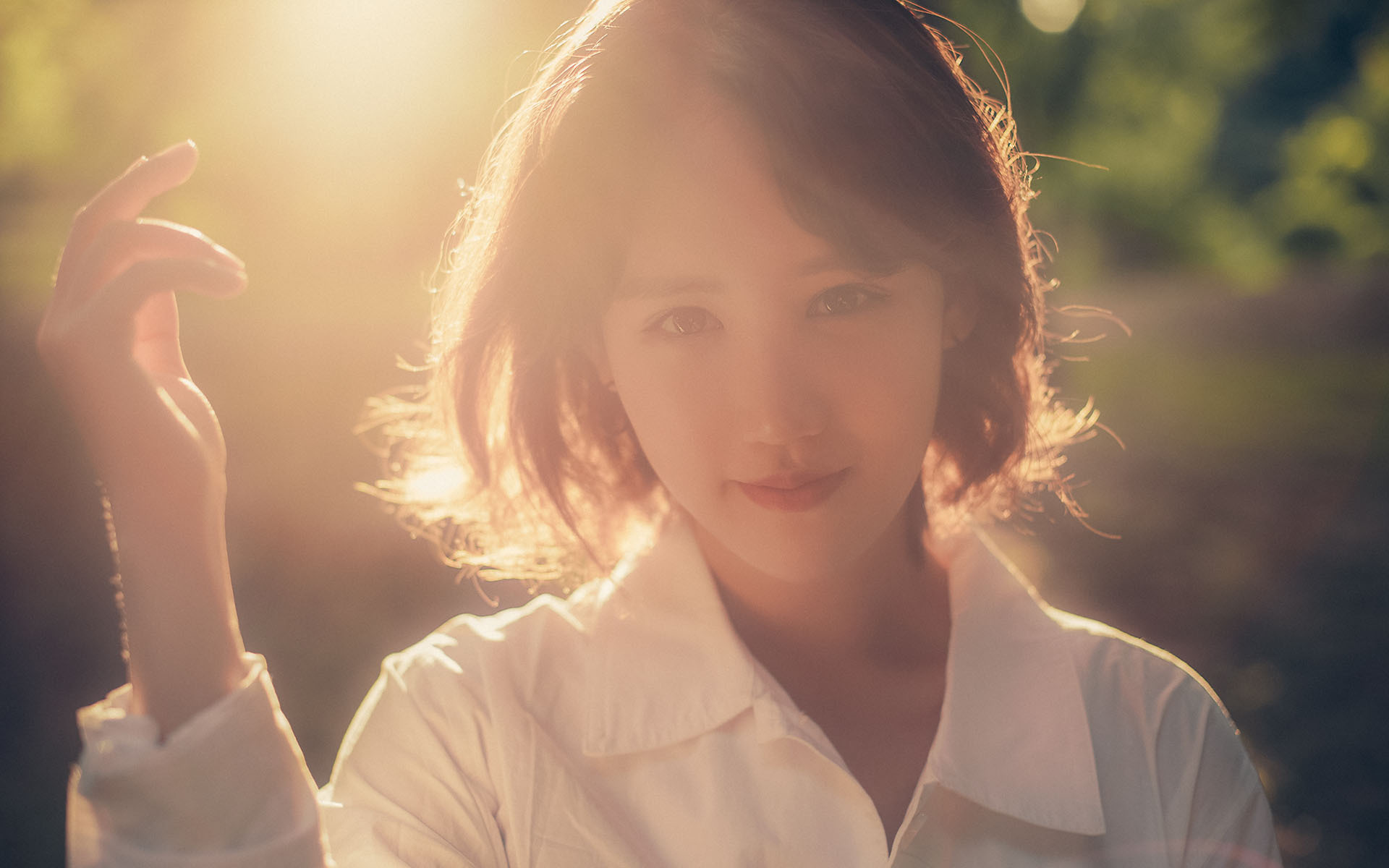 清纯 户外 阳光 美女