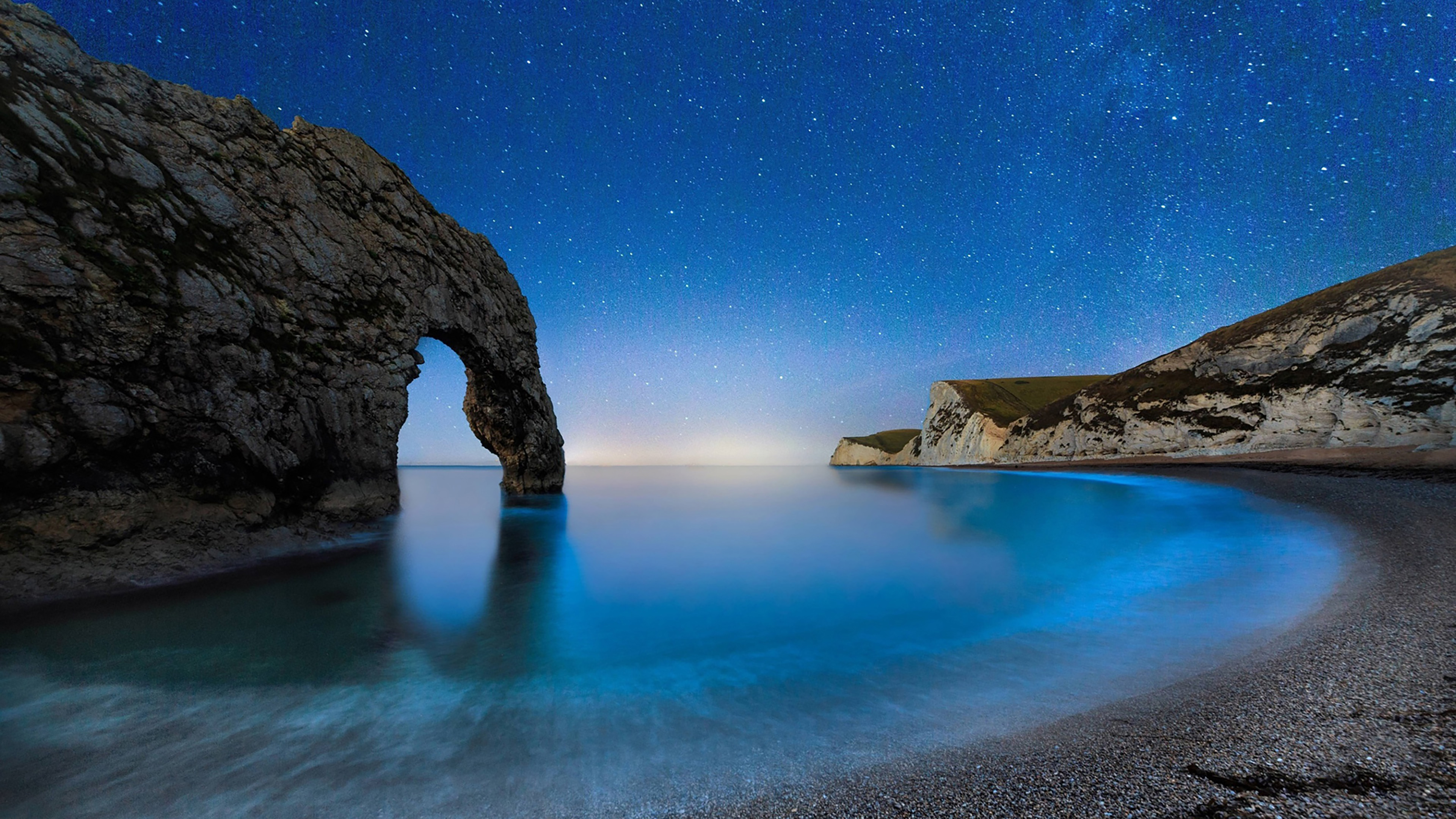 4k 风景 海边 星空
