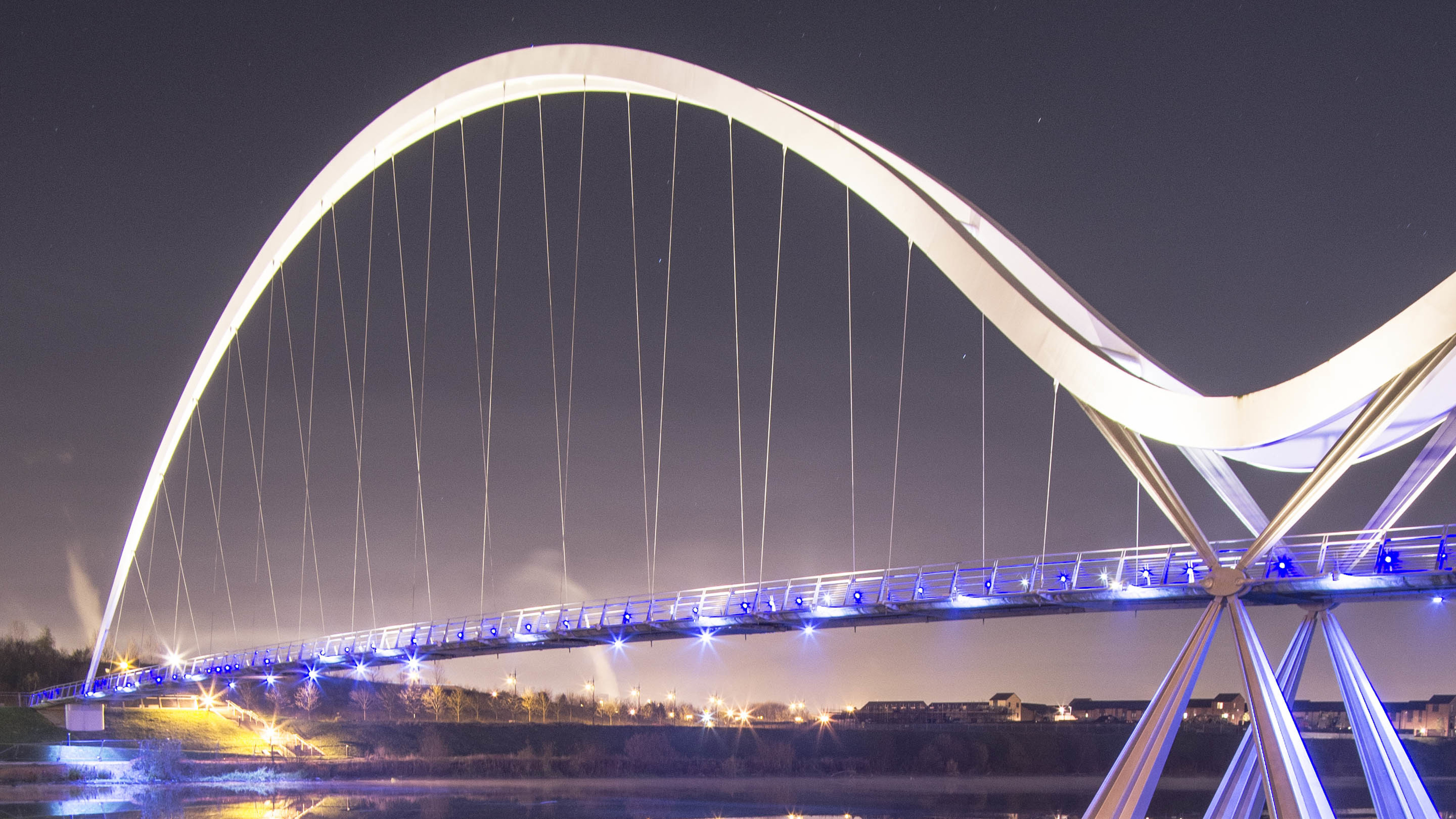 桥梁 灯光 夜景