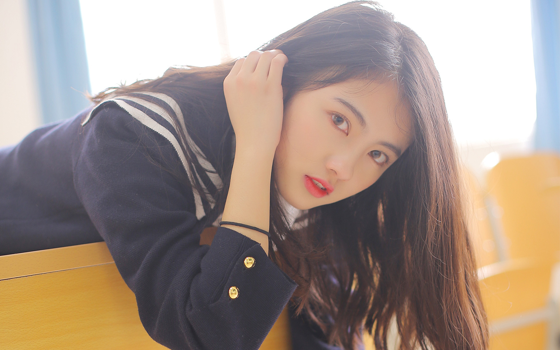 美女 清纯 学生装