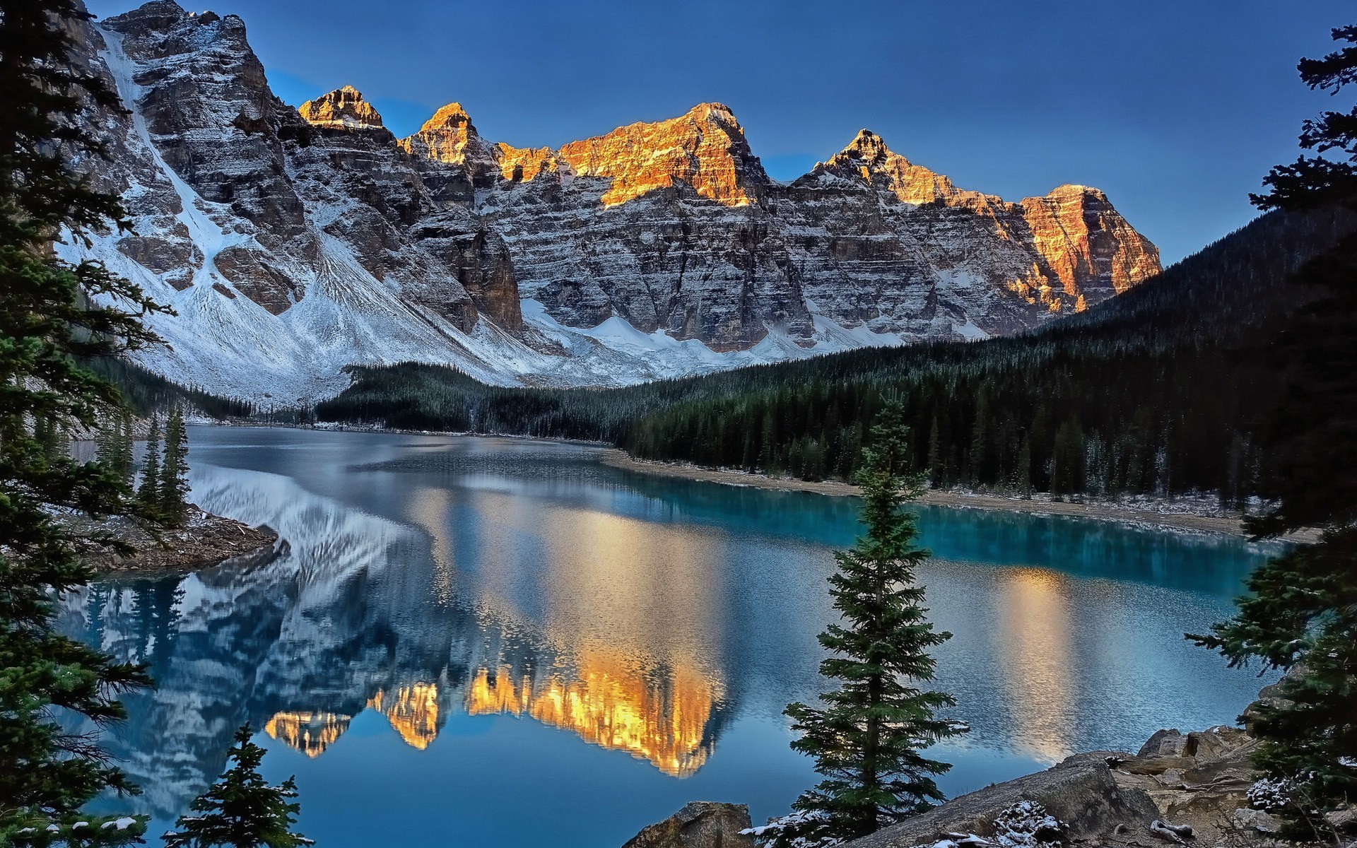 风景 自然风景 加拿大 班夫 美丽壮观 宽屏