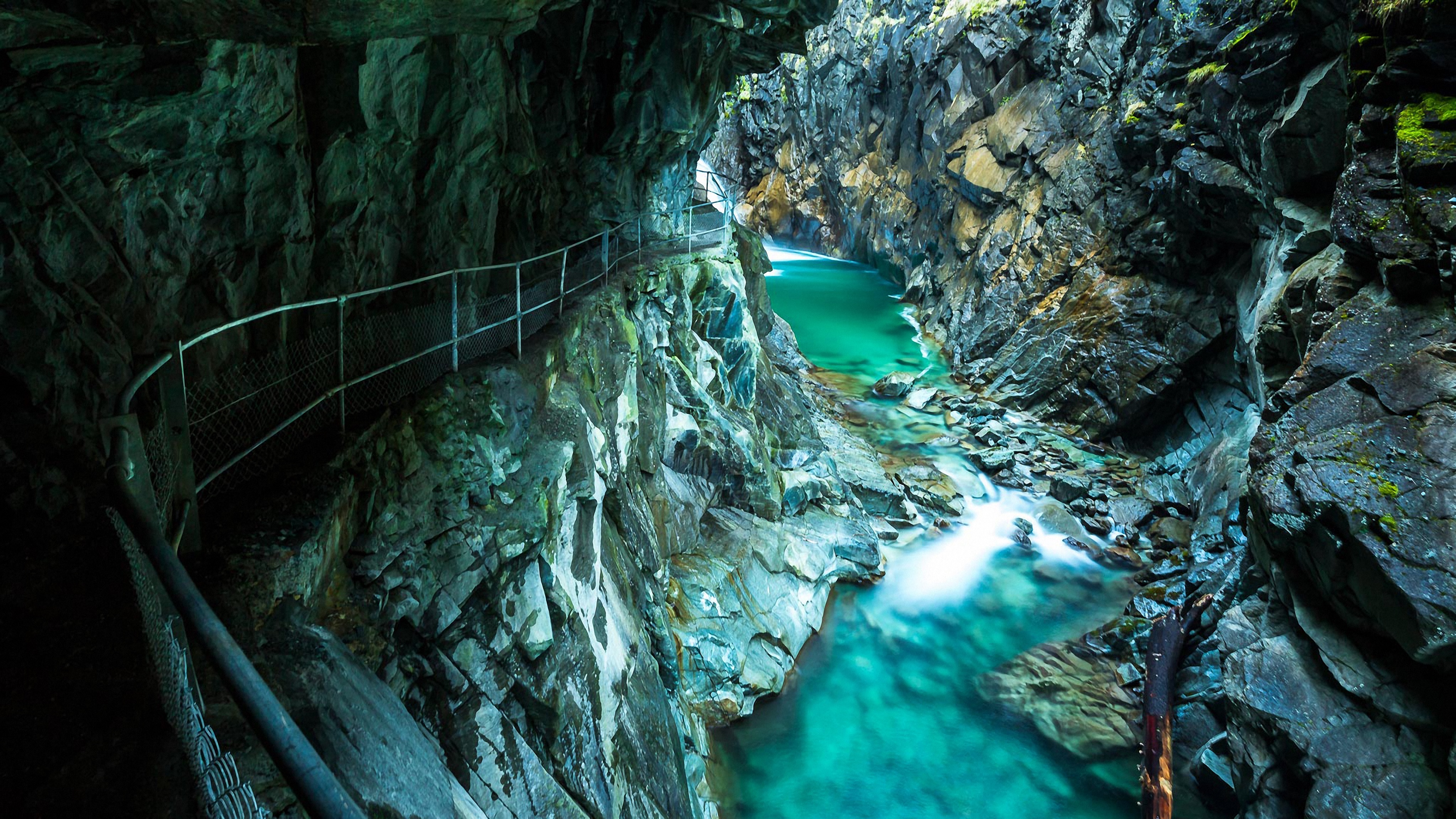 风景 山谷 溪流