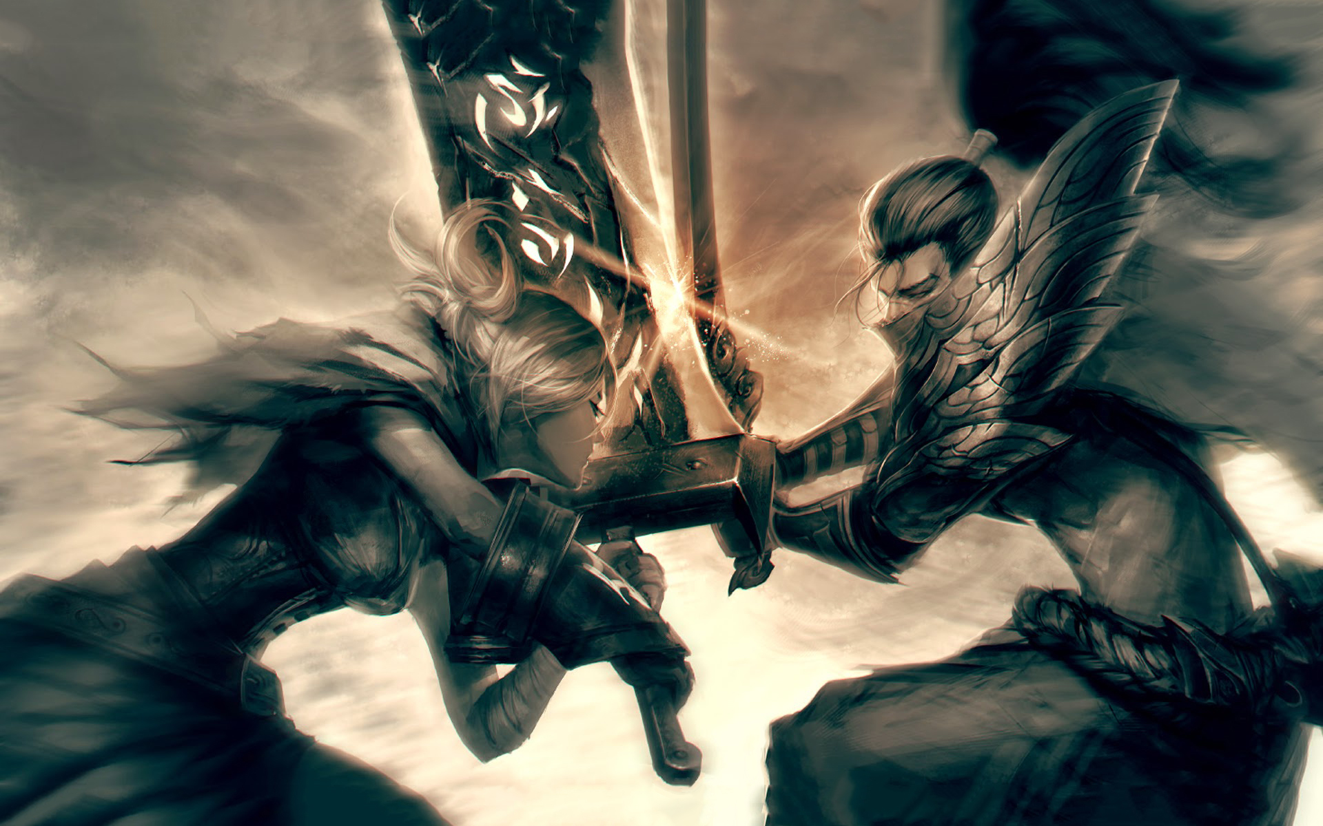 游戏 英雄联盟 瑞雯 亚索