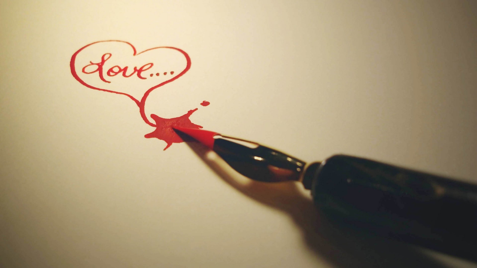 爱情箴言 爱心 钢笔