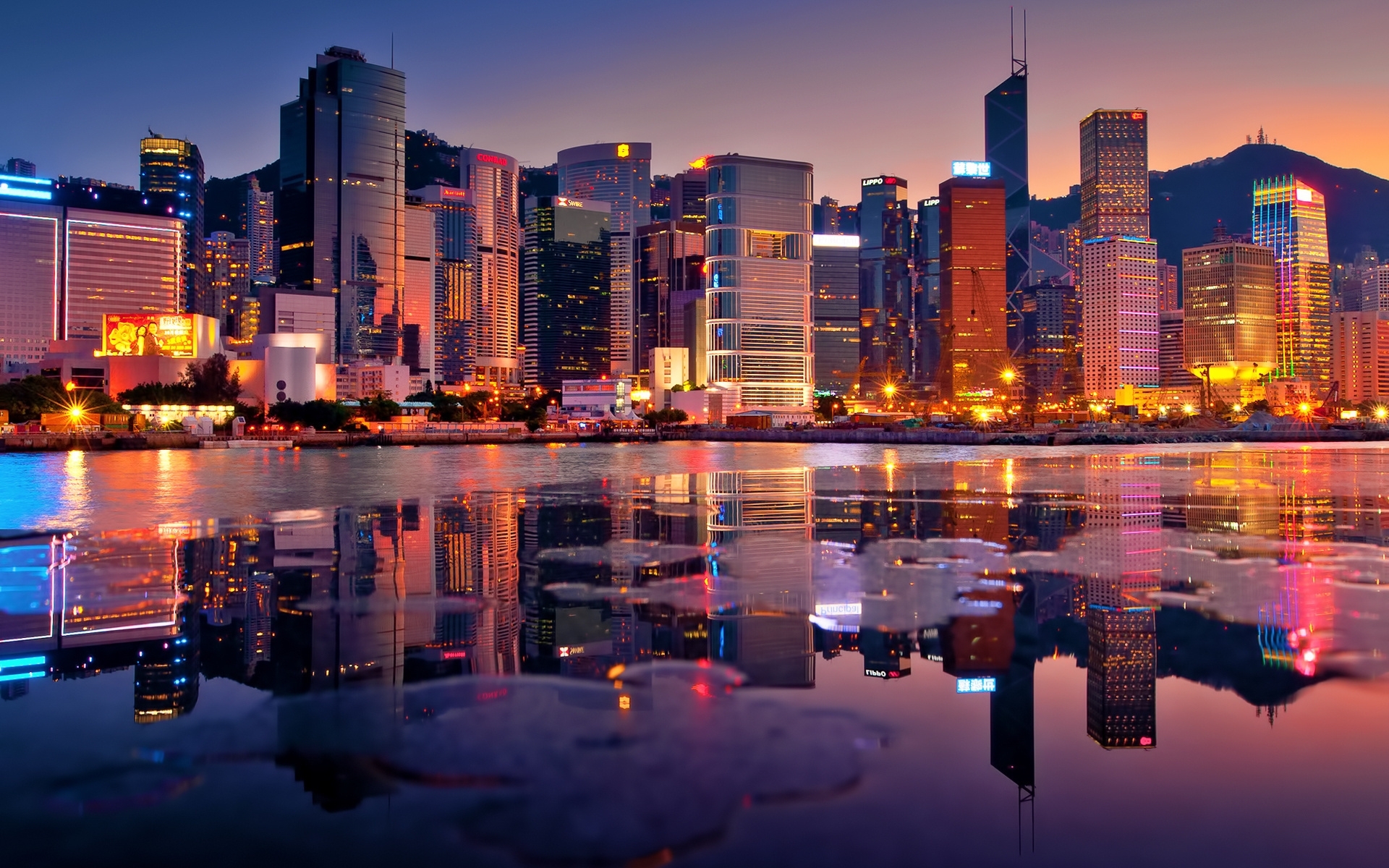 风景 城市夜景 维多利亚港 香港