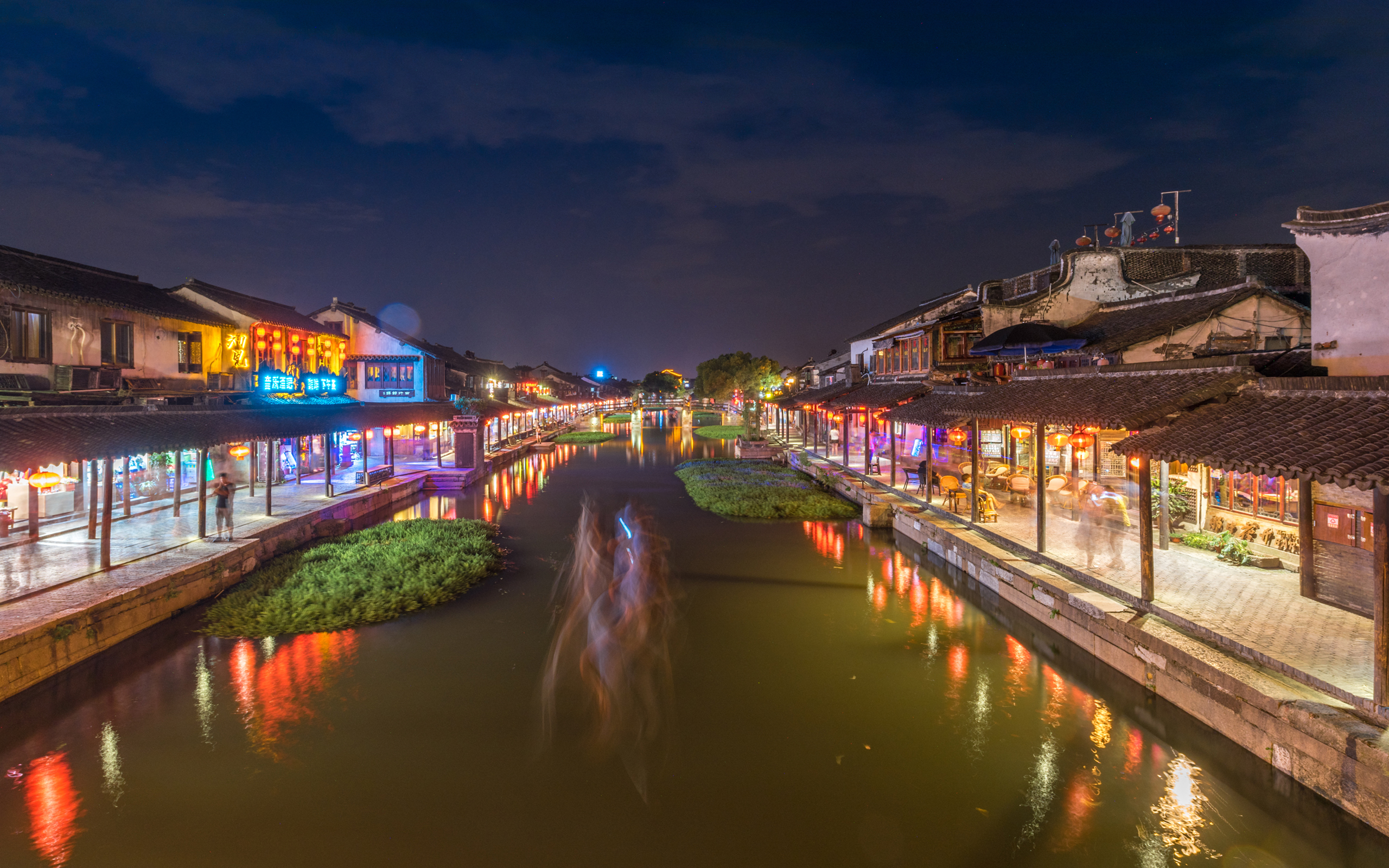 风景 城市夜景 西塘古镇