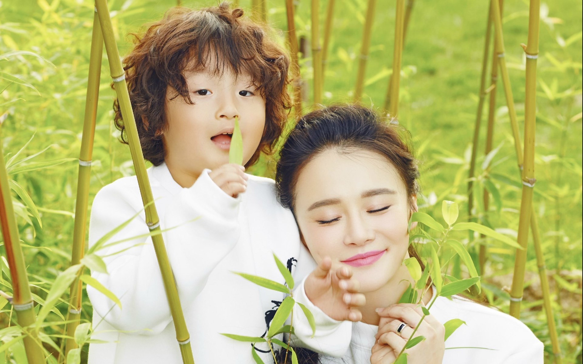 萌娃 轩轩 轩妈 亲子 宽屏 明星 冉莹颖