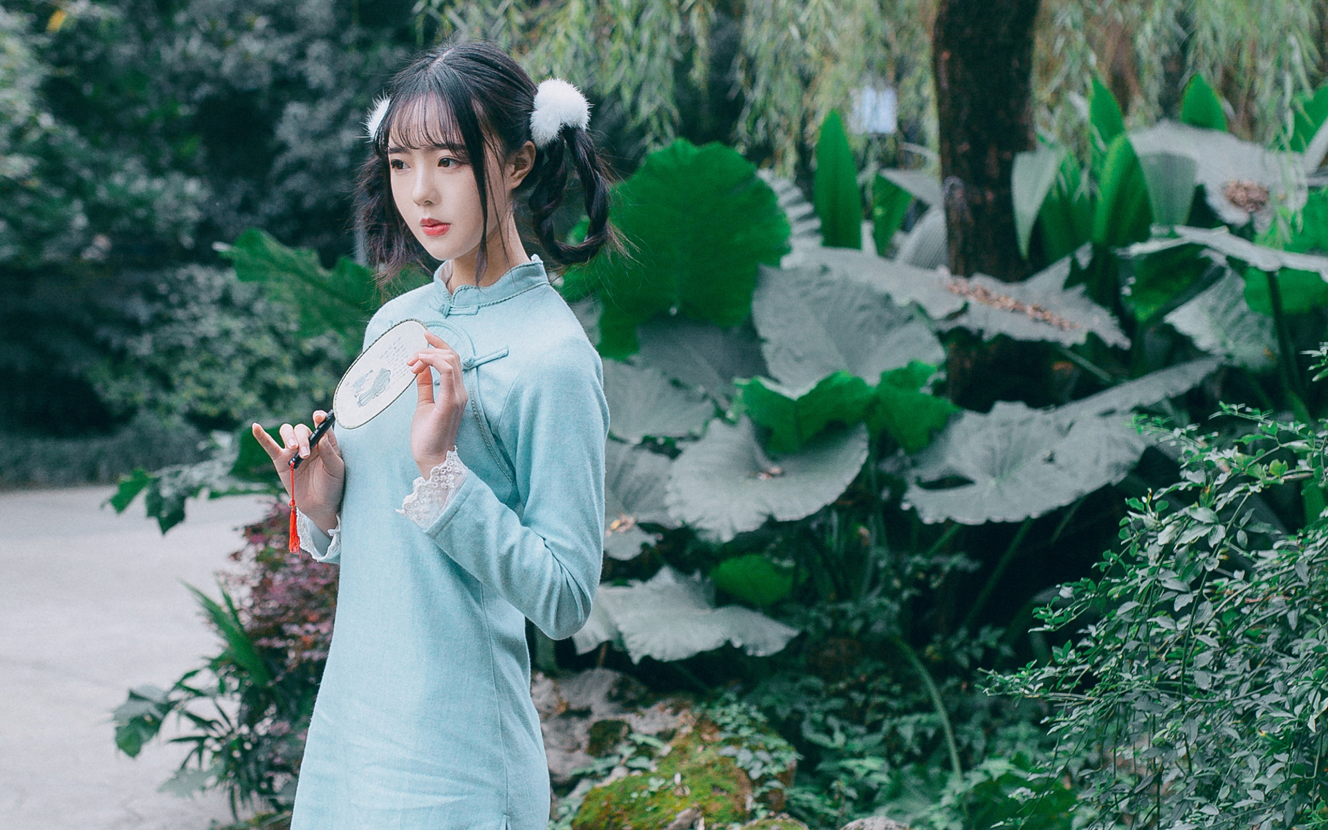 美女 文艺古风 恬静