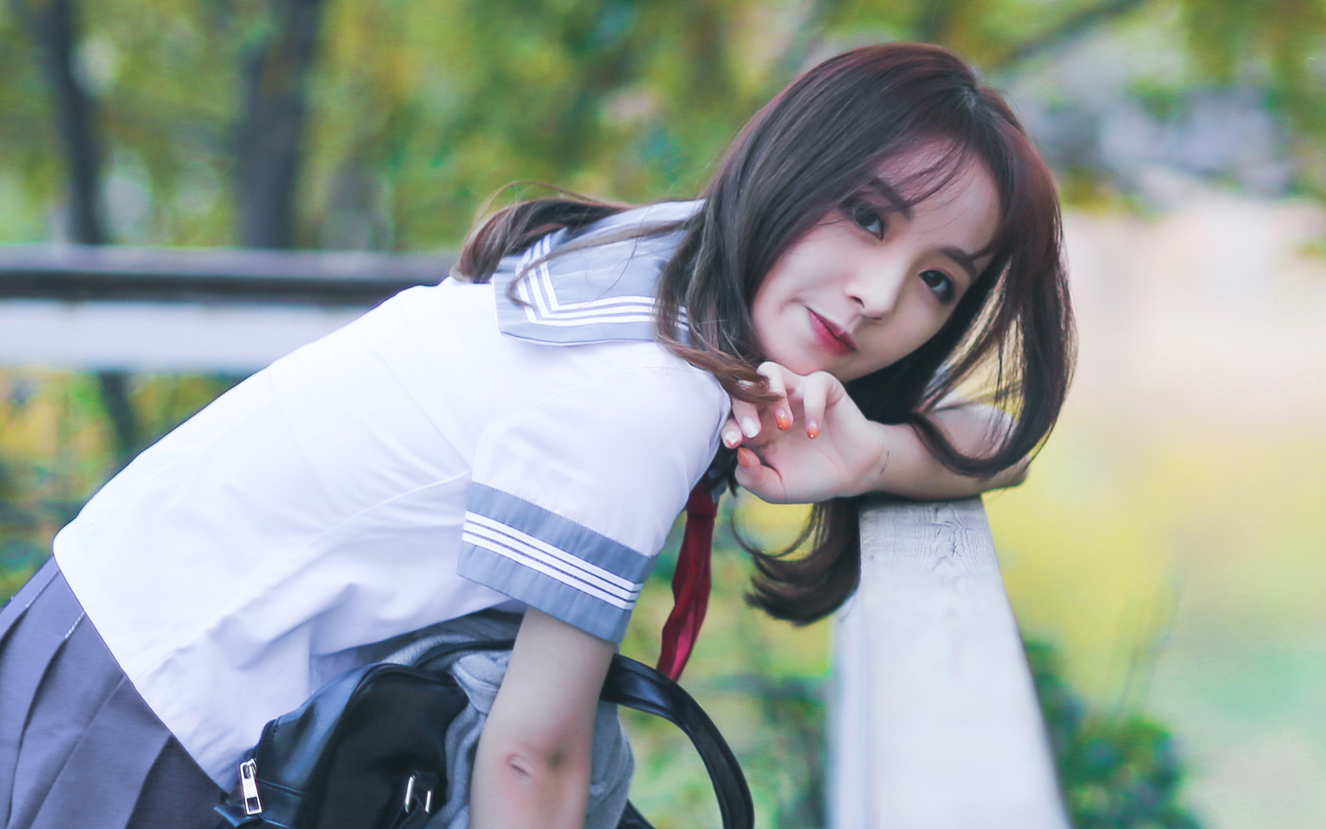 美女模特 清纯 校园