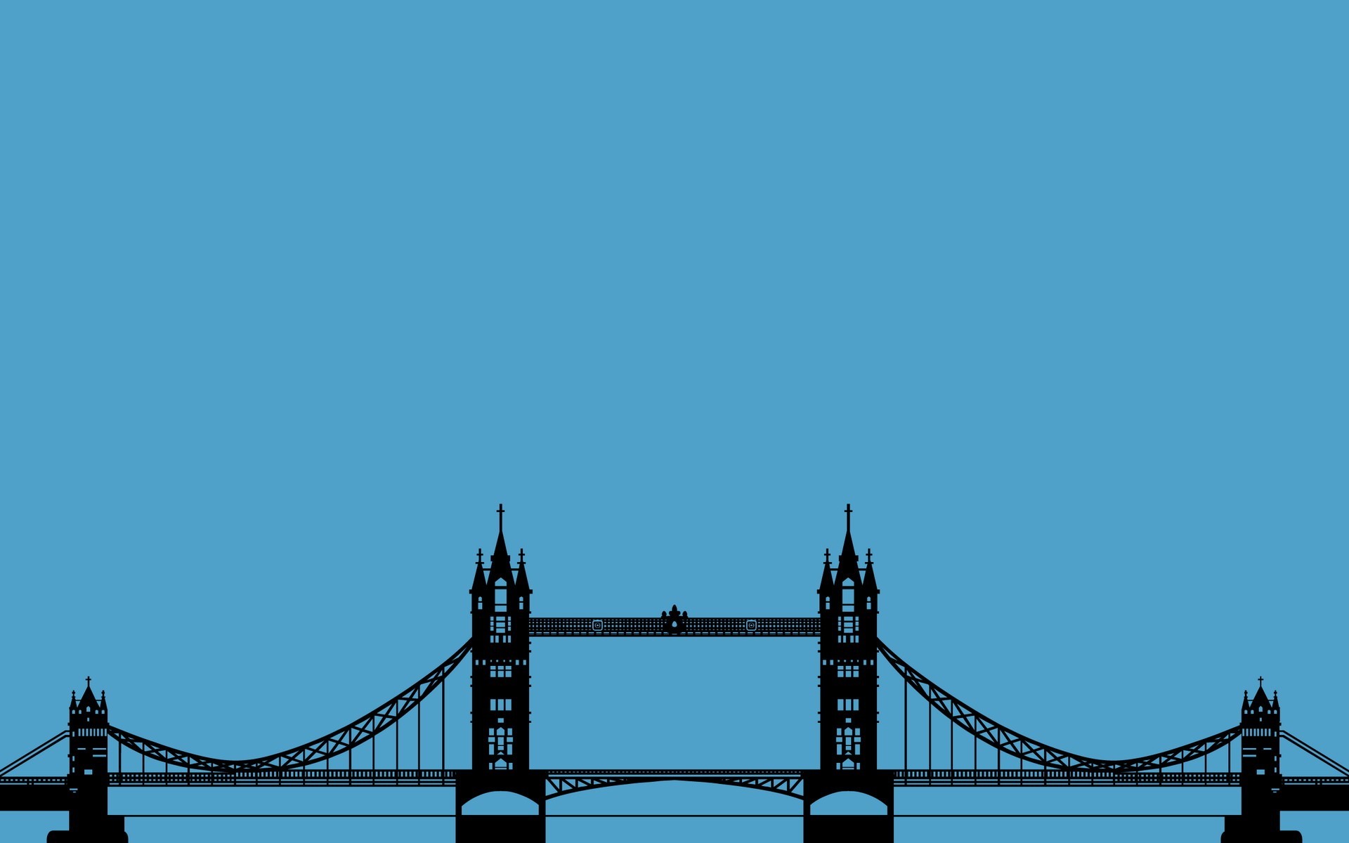 简约 蓝色 大桥