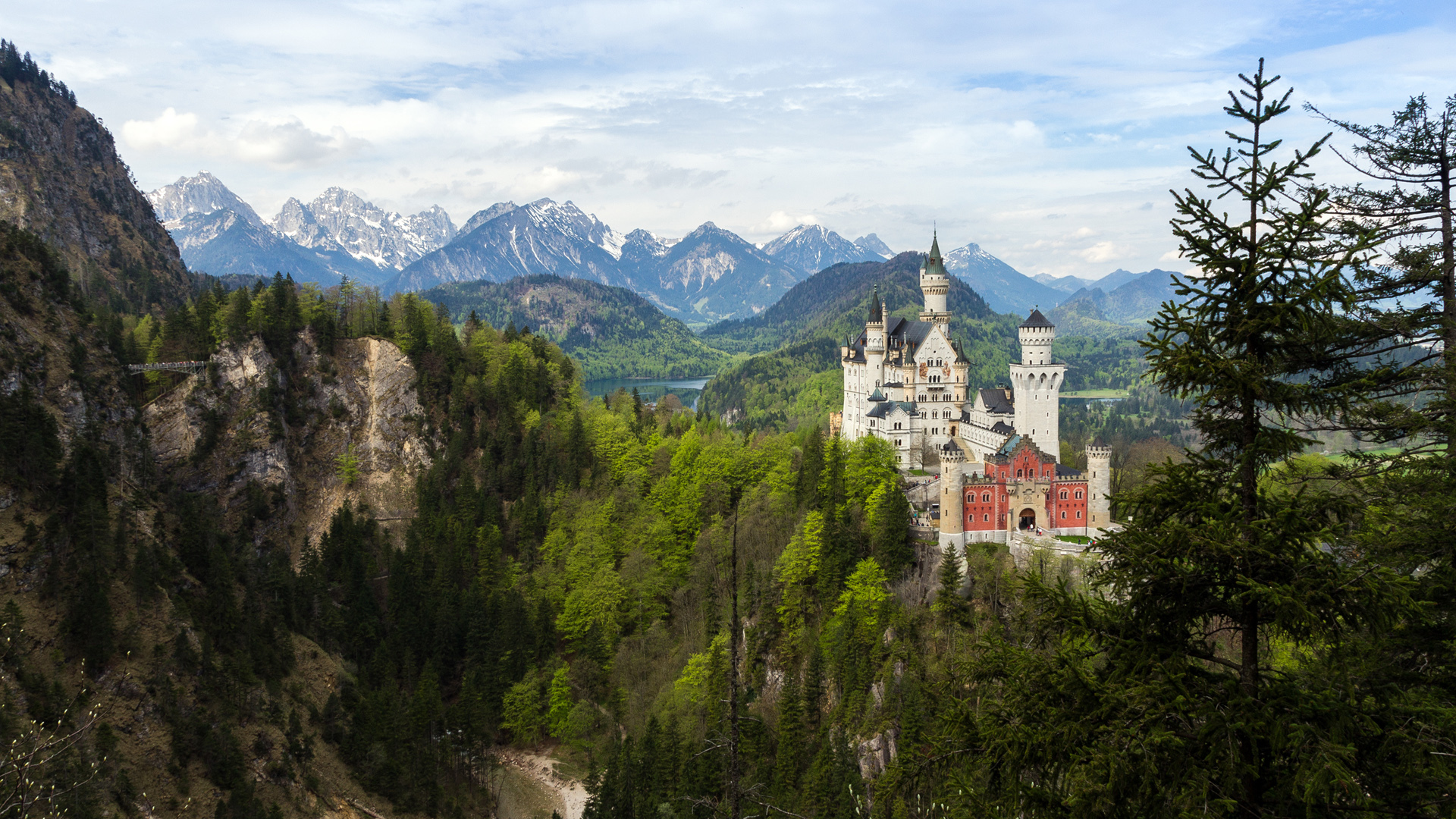 风景 自然风景 森林 城堡 德国巴伐利亚新天鹅堡