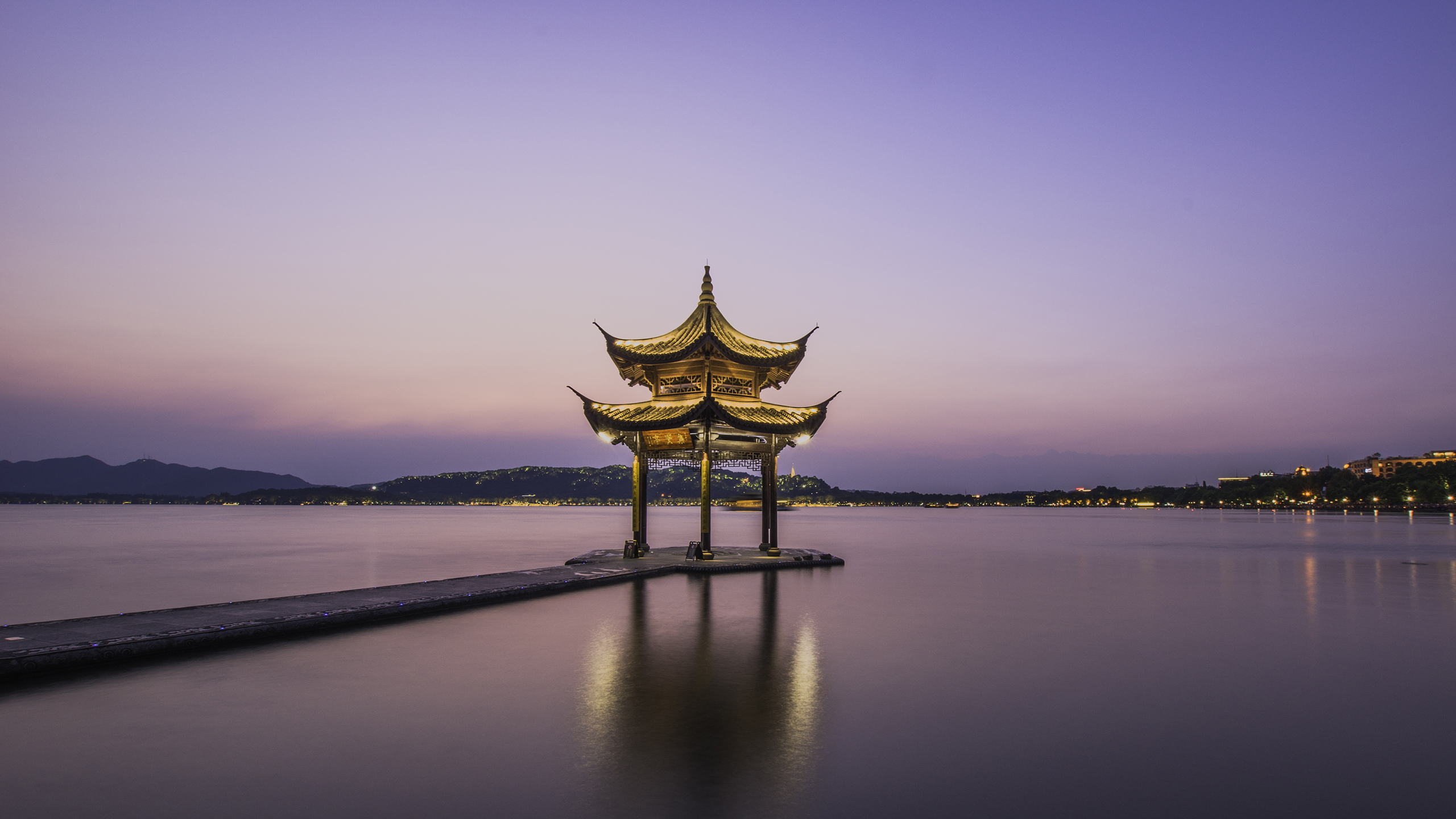 风景 城市夜景 杭州 西湖