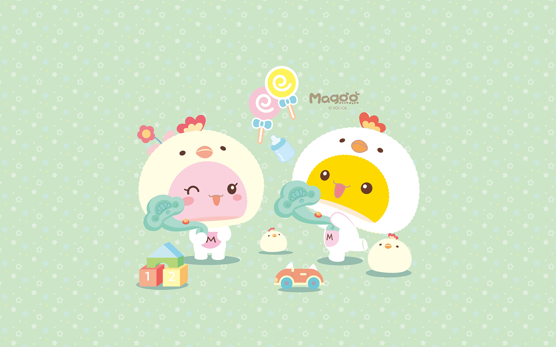 蘑菇点点 2017 鸡年大吉 如意