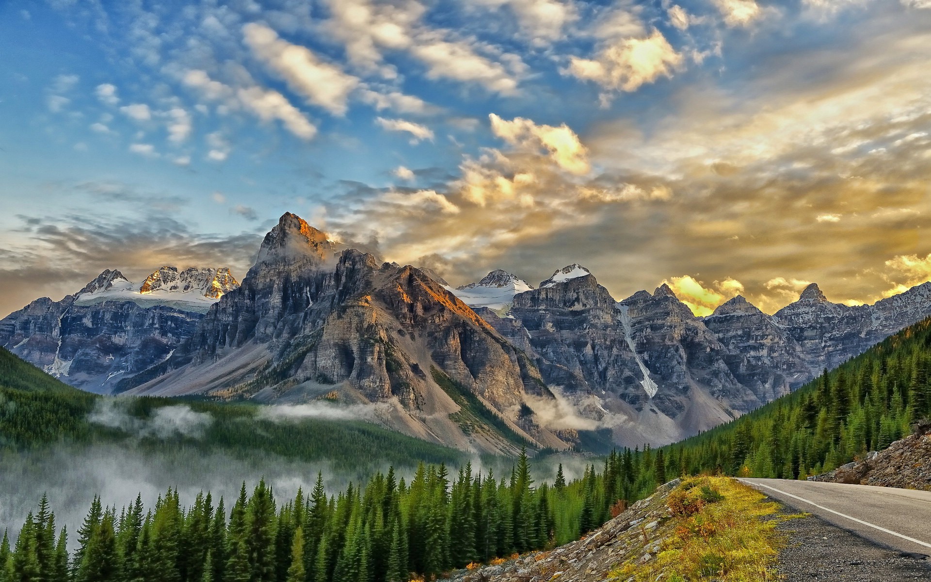 风景  自然风景  加拿大   班夫  美丽壮观  宽屏