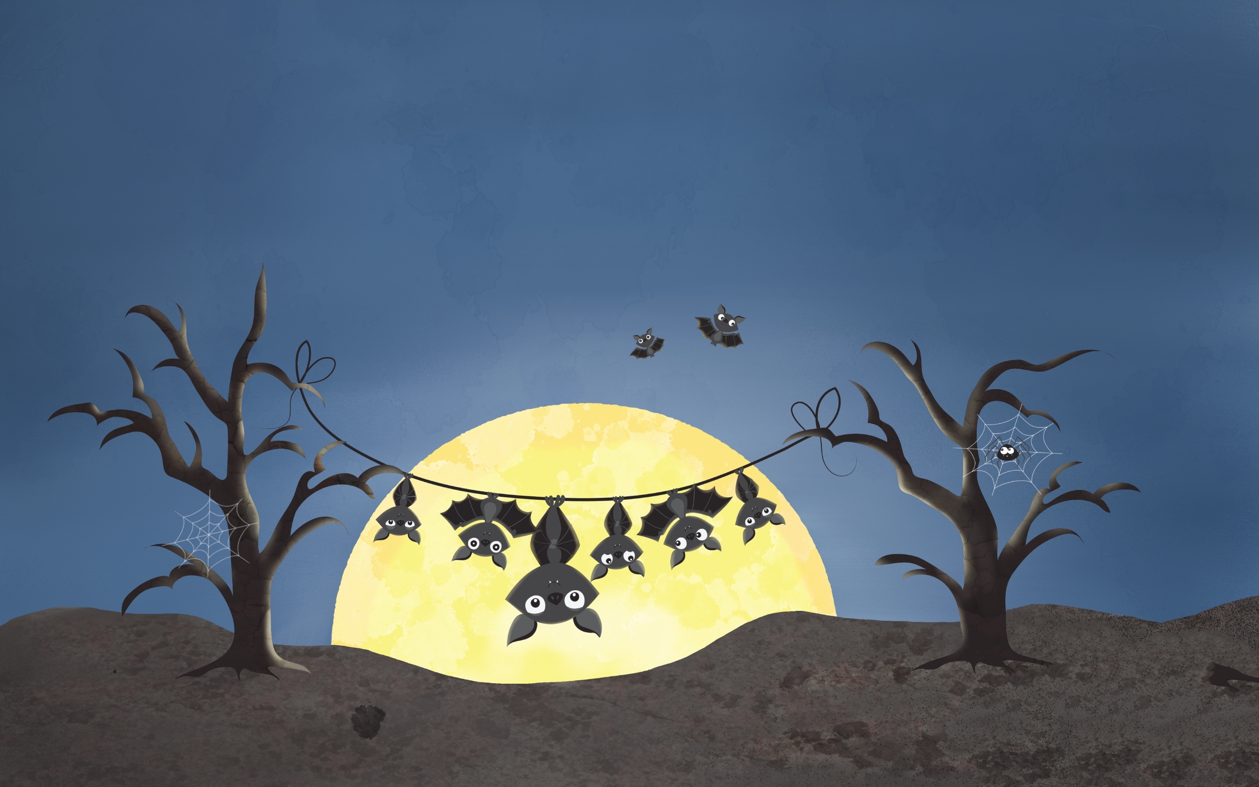 趣味 蝙蝠 卡通 月亮