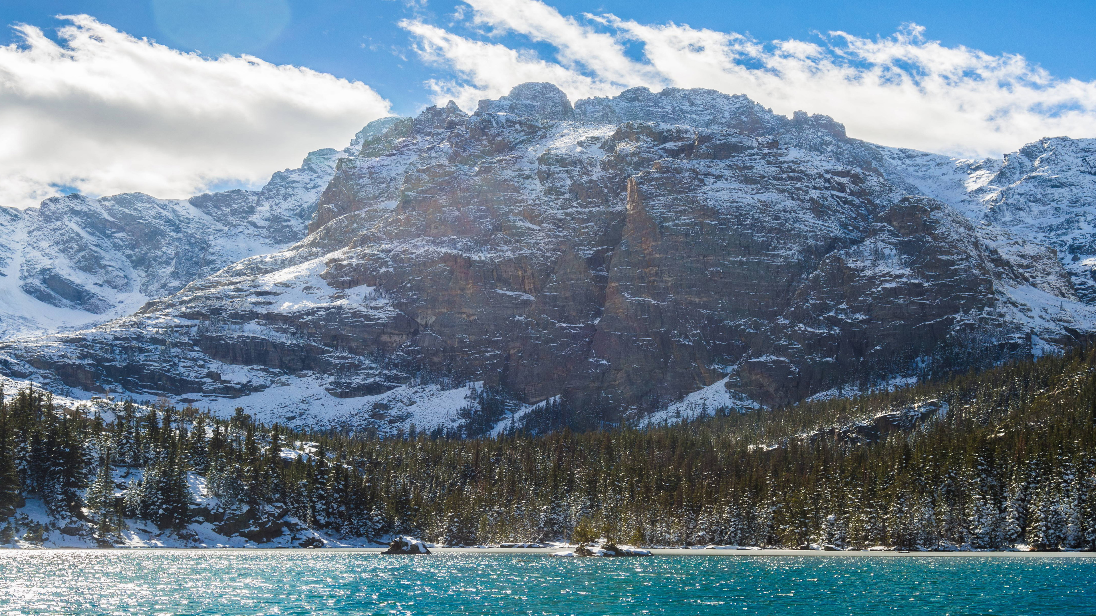 4K 风景 湖泊 雪山