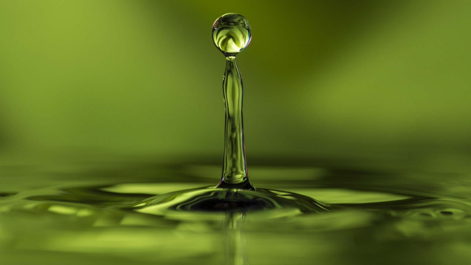 小清新 护眼壁纸 绿色 水滴