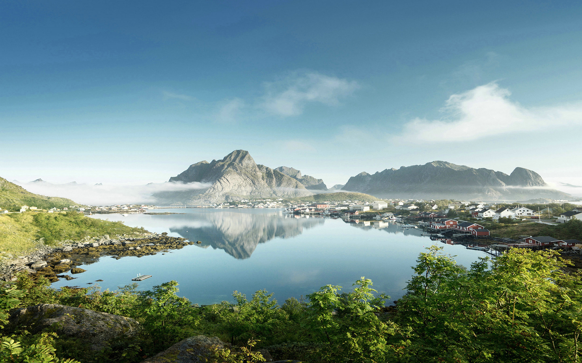 风景 湖泊 山川
