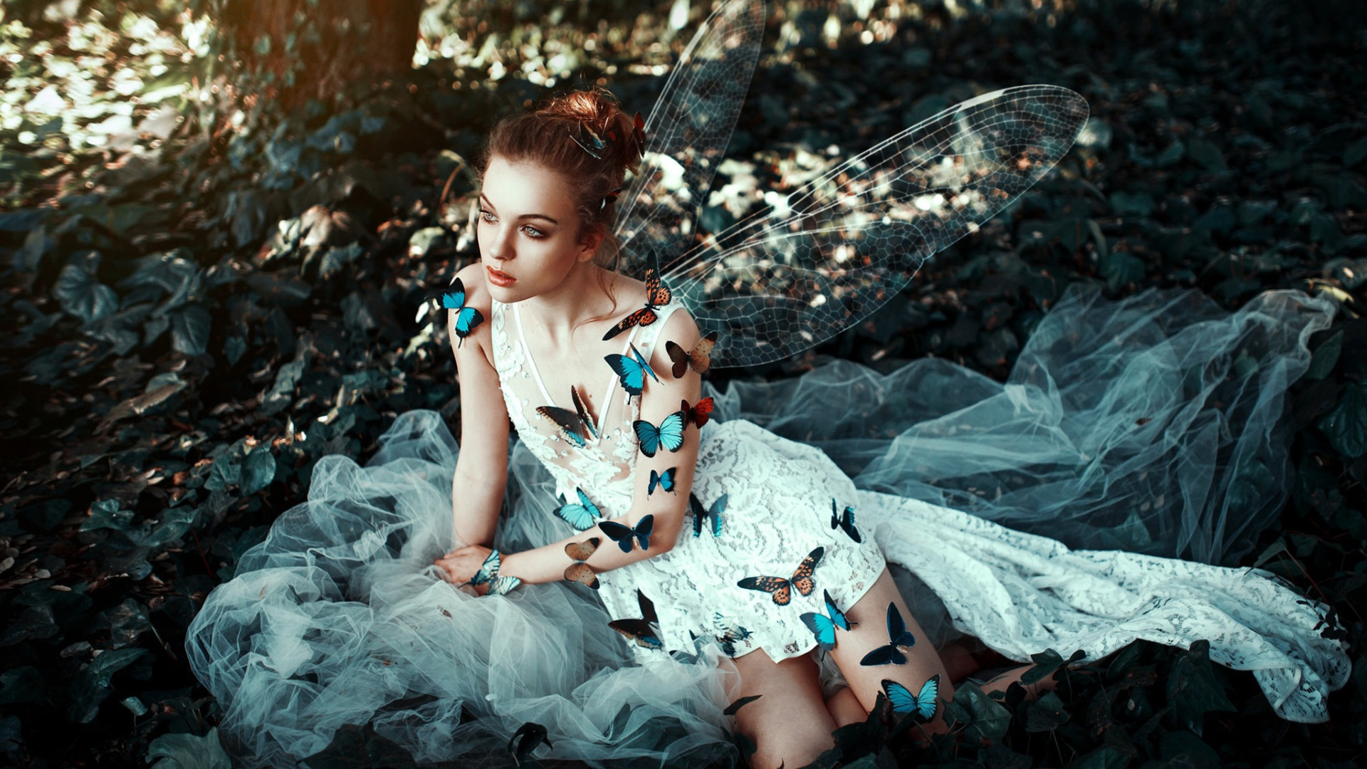 欧美女神 意境 翅膀 蝴蝶