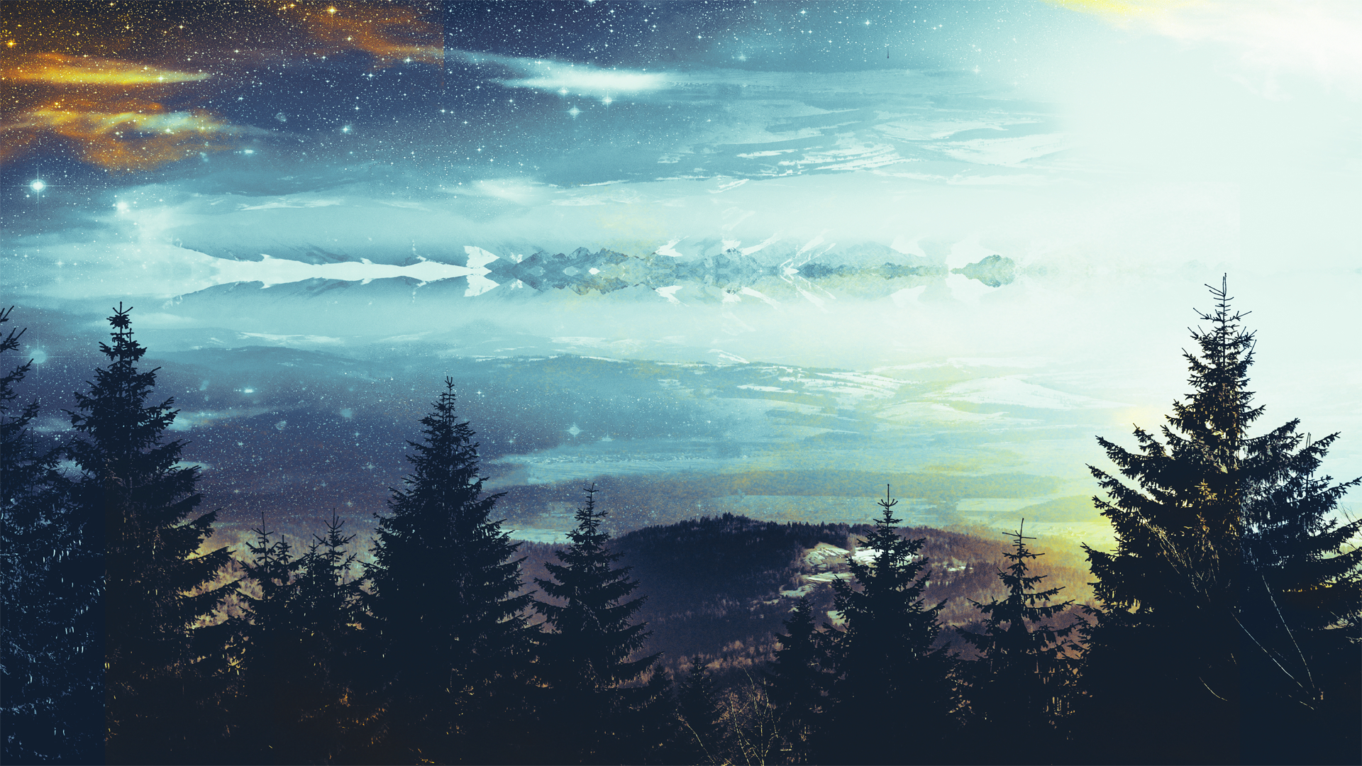 奇幻梦境  唯美夜晚星空