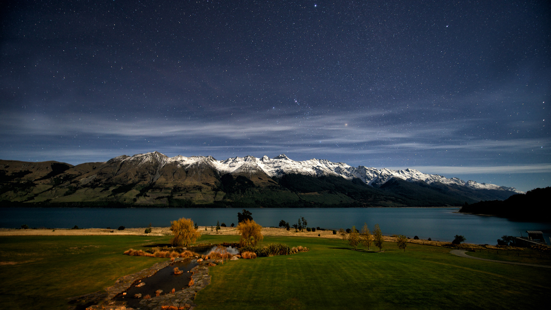 风景 自然风光 星空 湖泊 山峰 新西兰