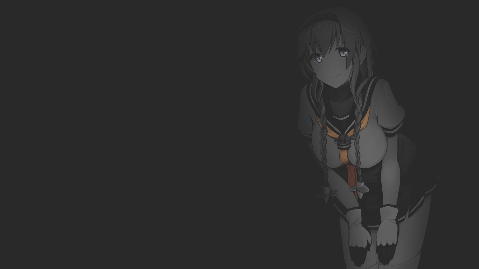 卡通人物 黑白灰 护眼壁纸