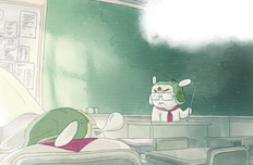 动漫 开学 手绘 卡通 米兔 儿童桌面专用