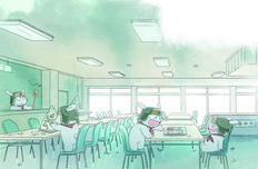 动漫 开学 手绘 卡通 米兔 儿童桌面专用