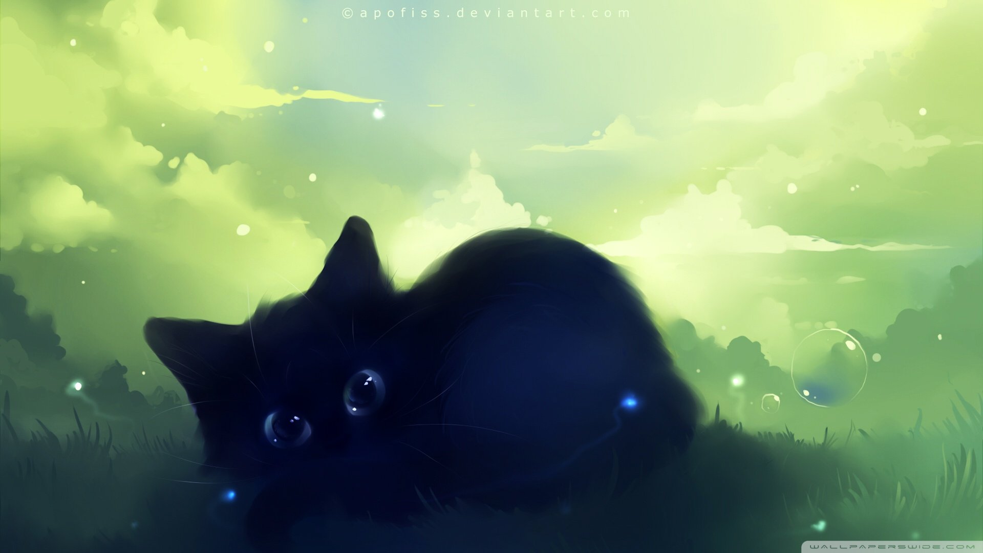 炫酷 特效 视觉艺术 设计 水彩 趣味猫