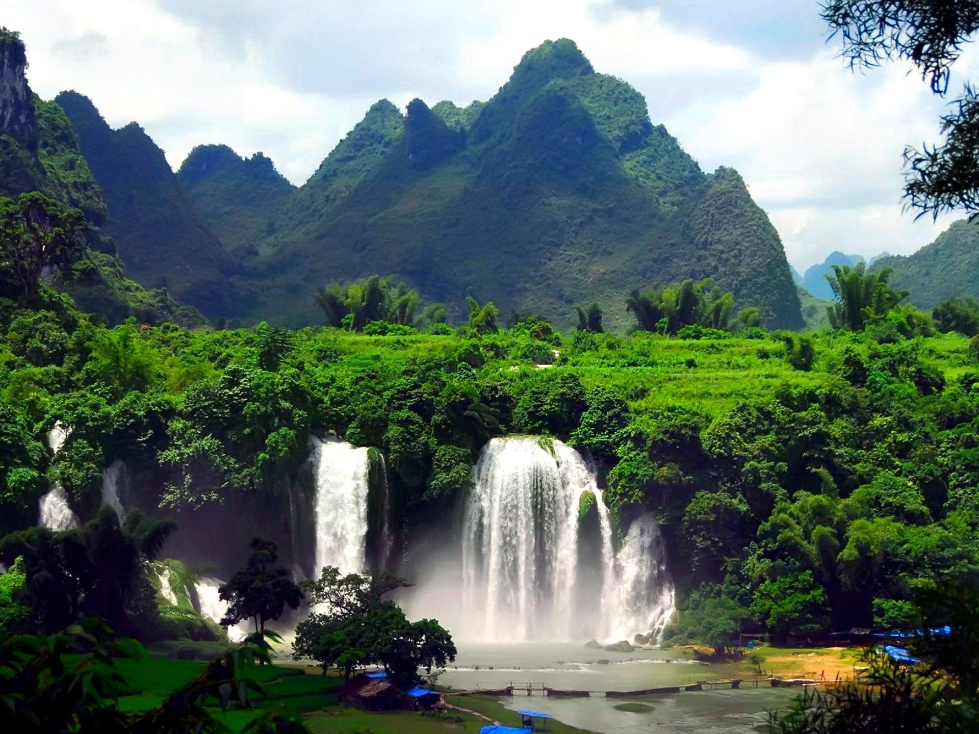 自然 风光 风景 山 唯美 意境 瀑布