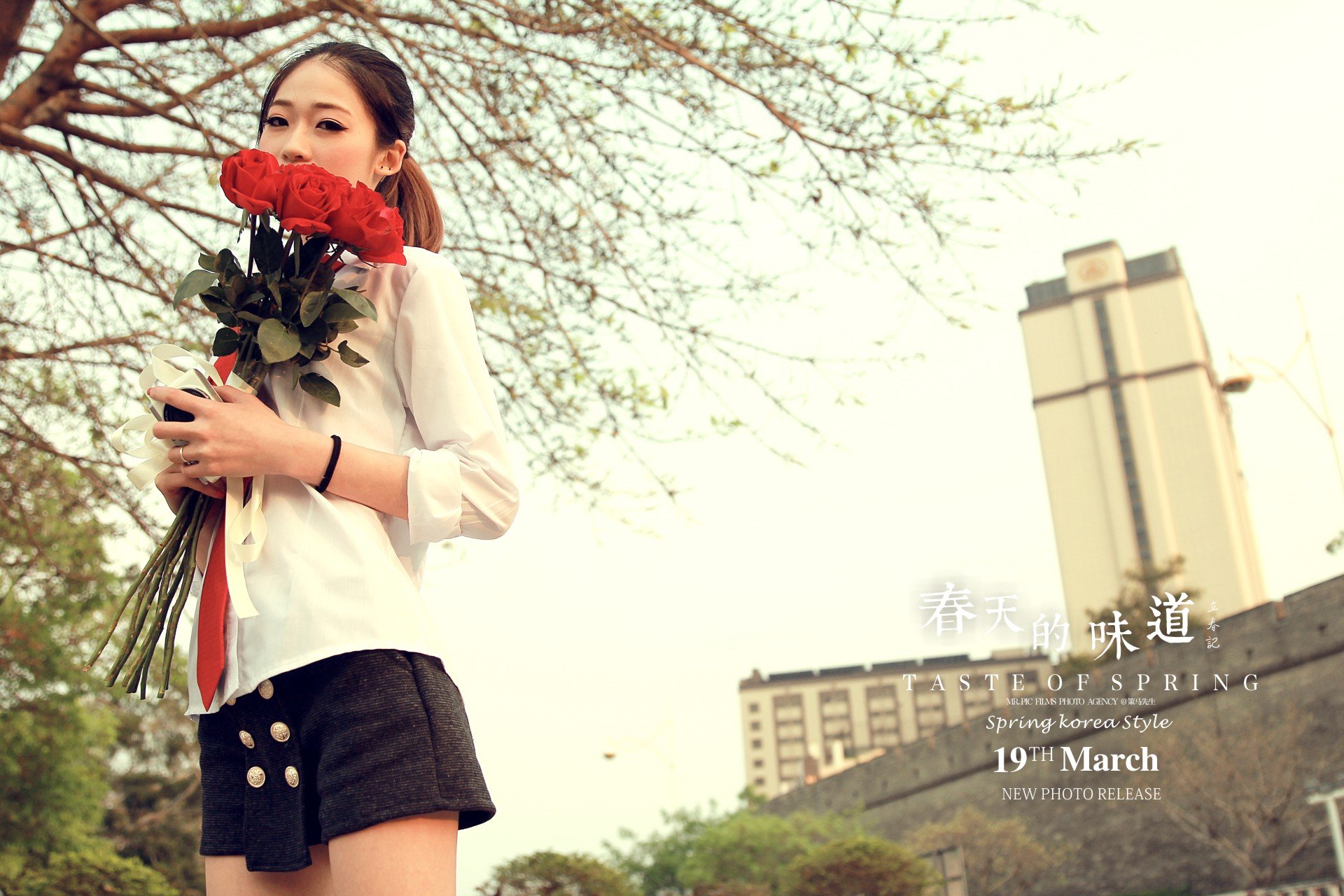 摄影师策马 美女 清纯 甜美 校园