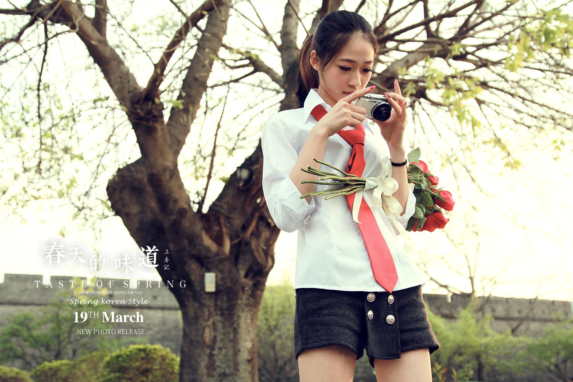 摄影师策马 美女 清纯 甜美 校园