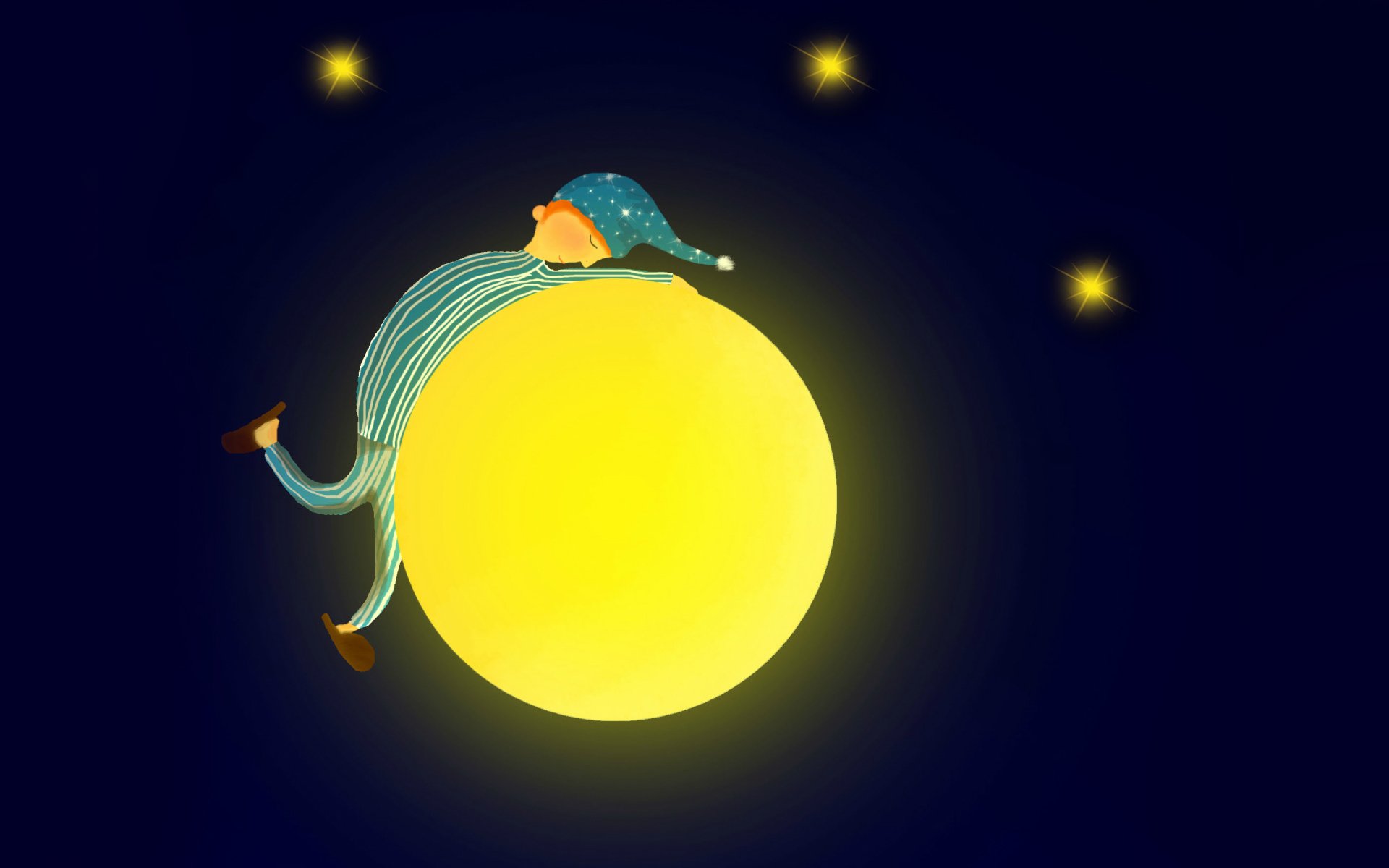 睡觉 晚安 把世界忘掉 安静 温馨 月亮 夜晚 星星 梦乡 睡梦